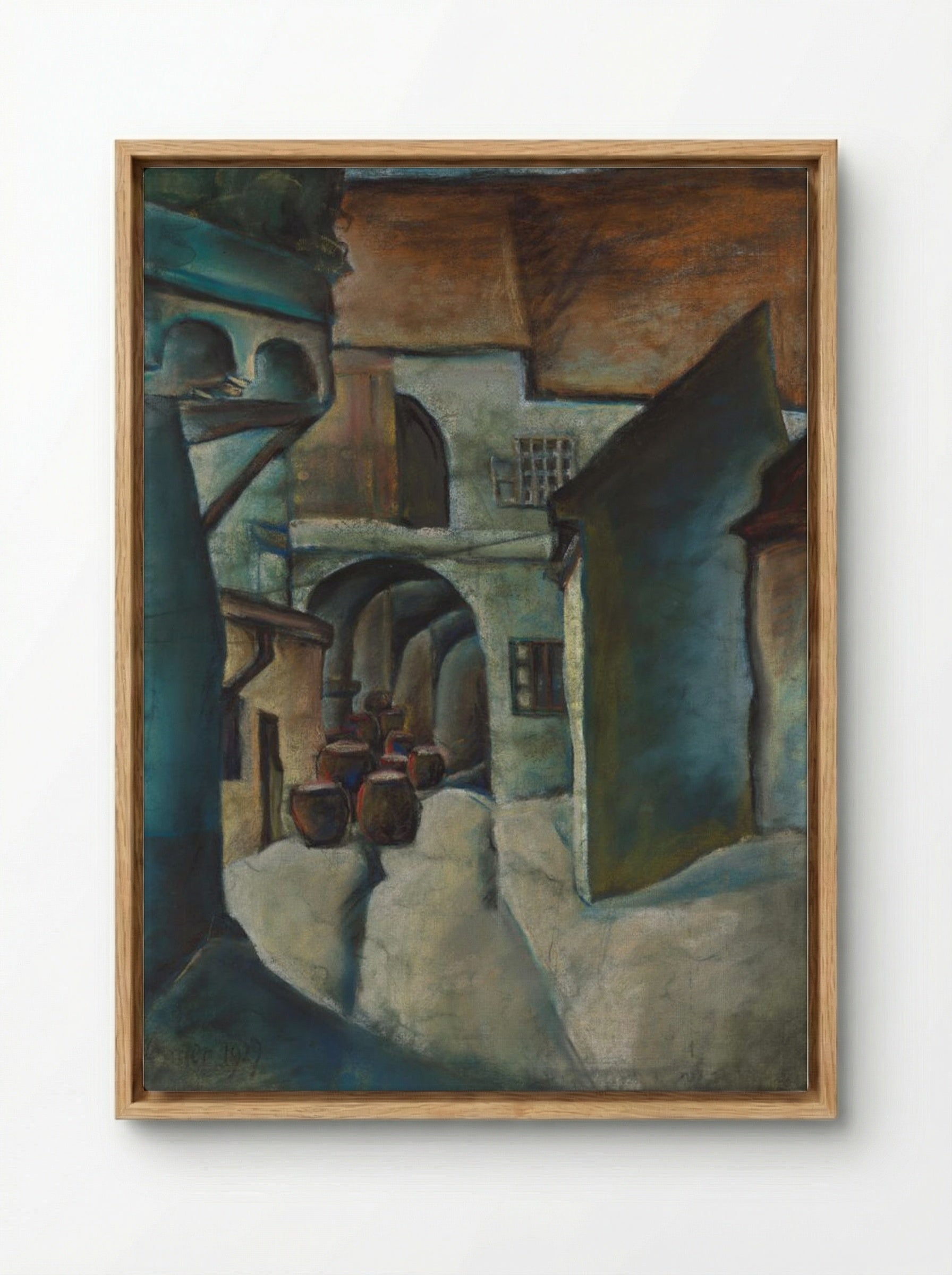 Kositsky Yard - Konstantin Bauer - Framed Canvas Wood