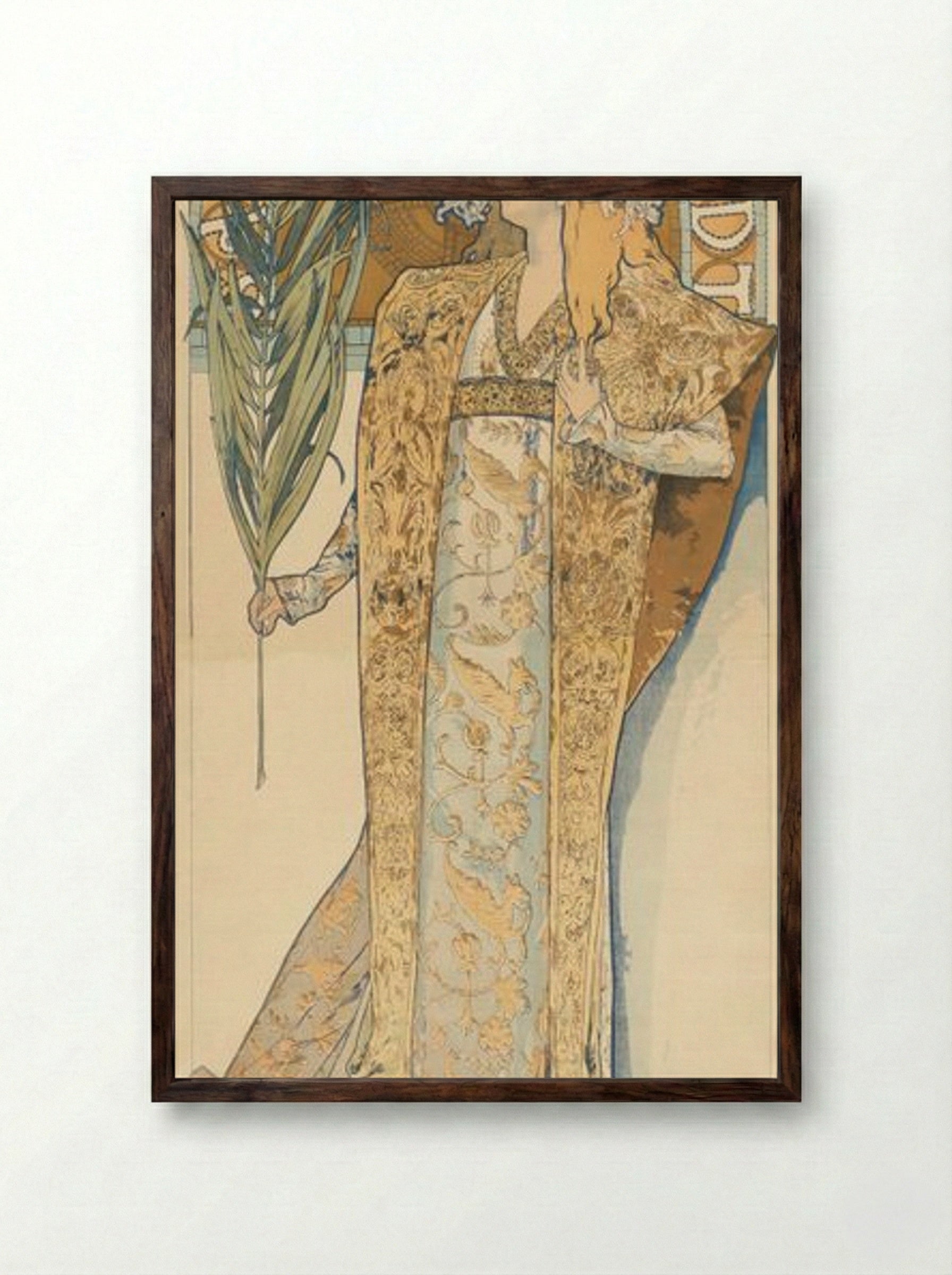 Gismonda - Alphonse Mucha - Framed Print Dark Wood