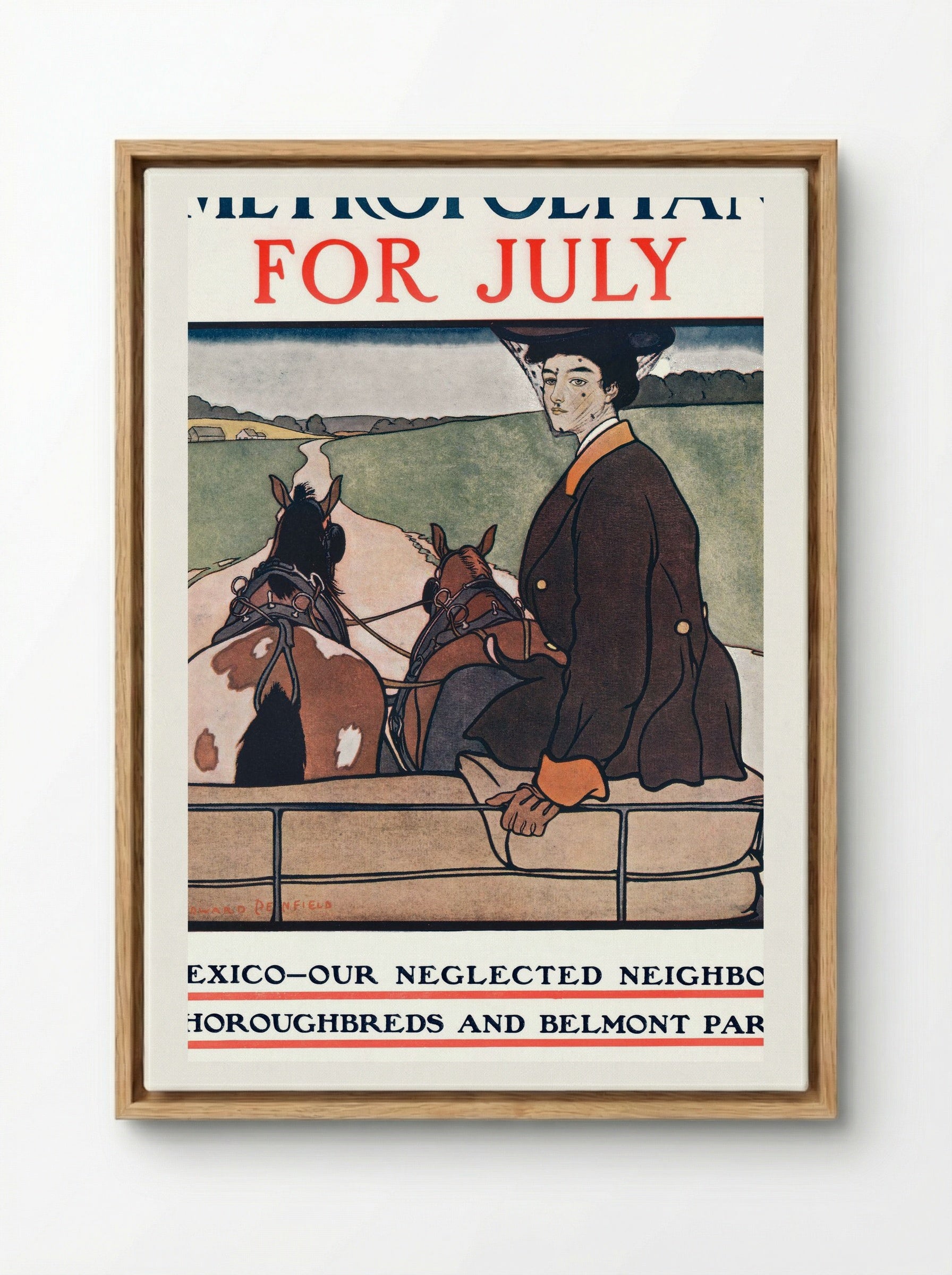 Metropolitan for July - Edward Penfield - Framed Canvas Wood
