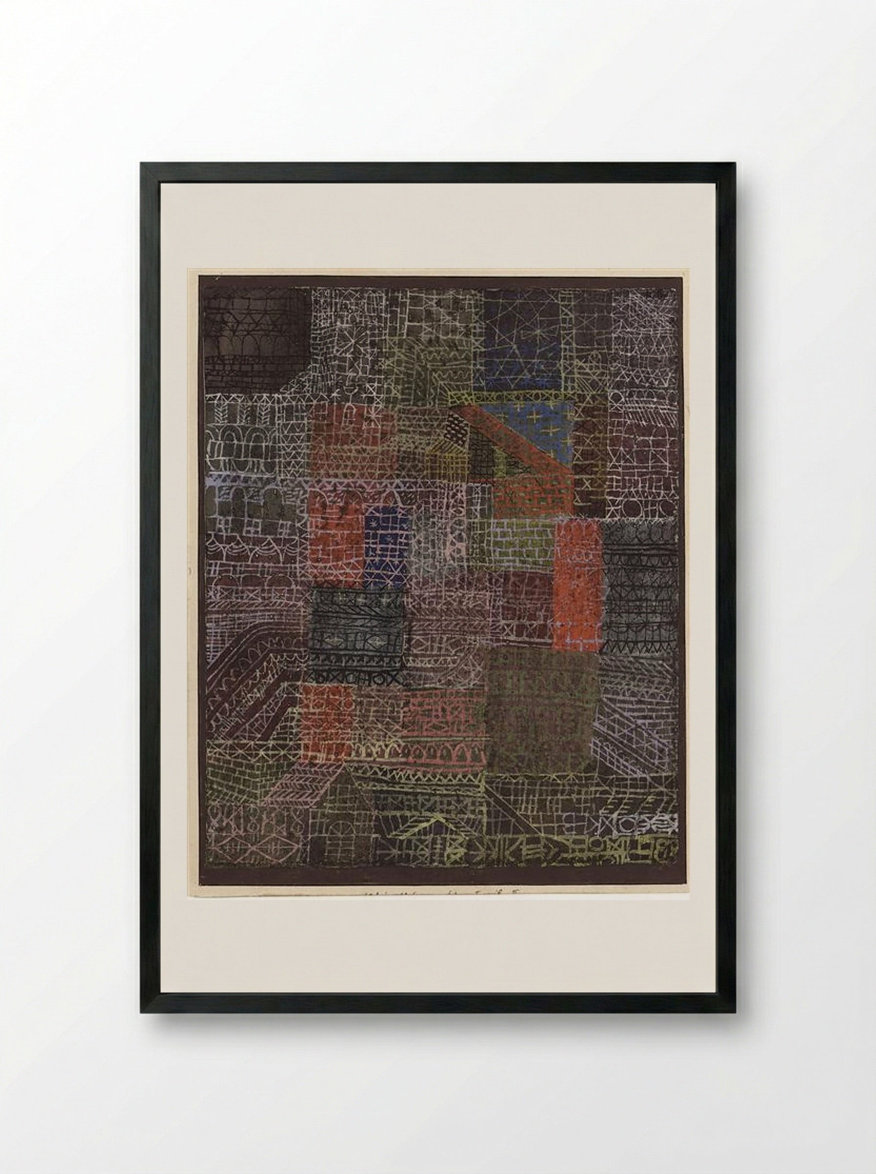 Structural II - Paul Klee - Framed Print Black
