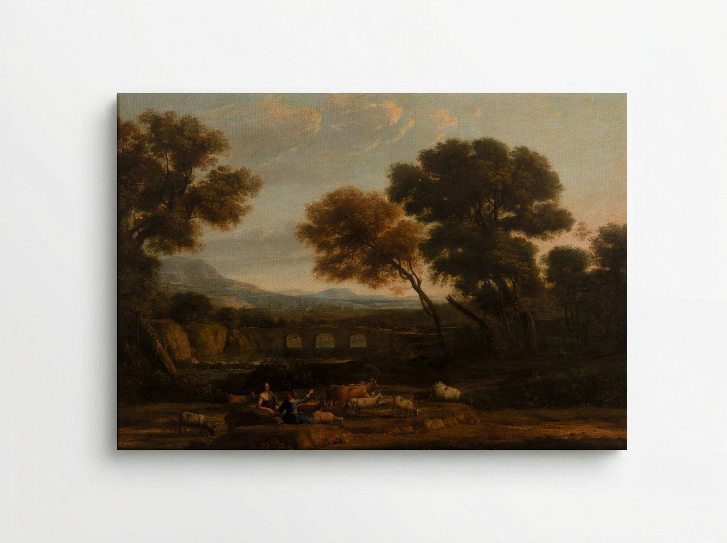Pastoral Landscape with Bridge - Claude Lorrain - Canvas