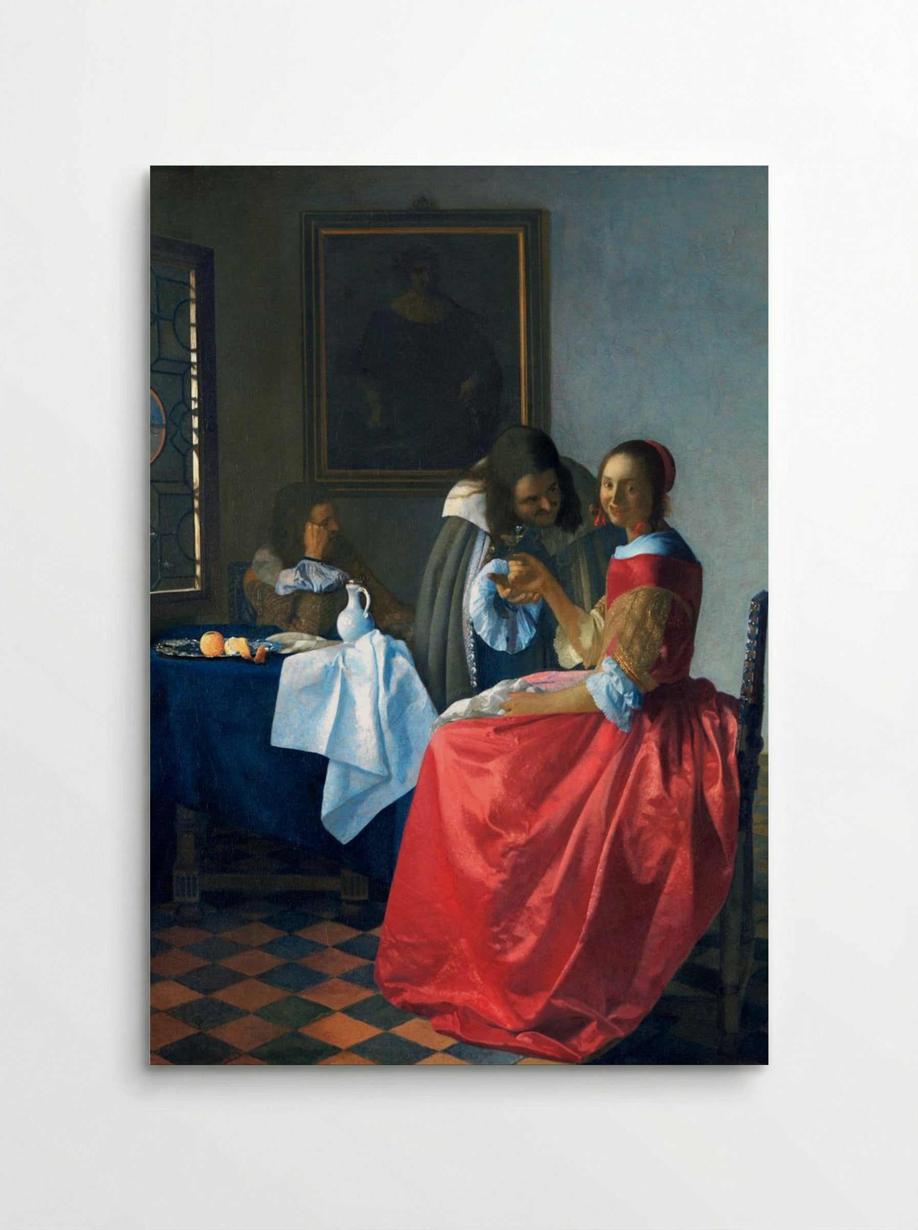 The Girl with a Wineglass - Johannes Vermeer - Poster