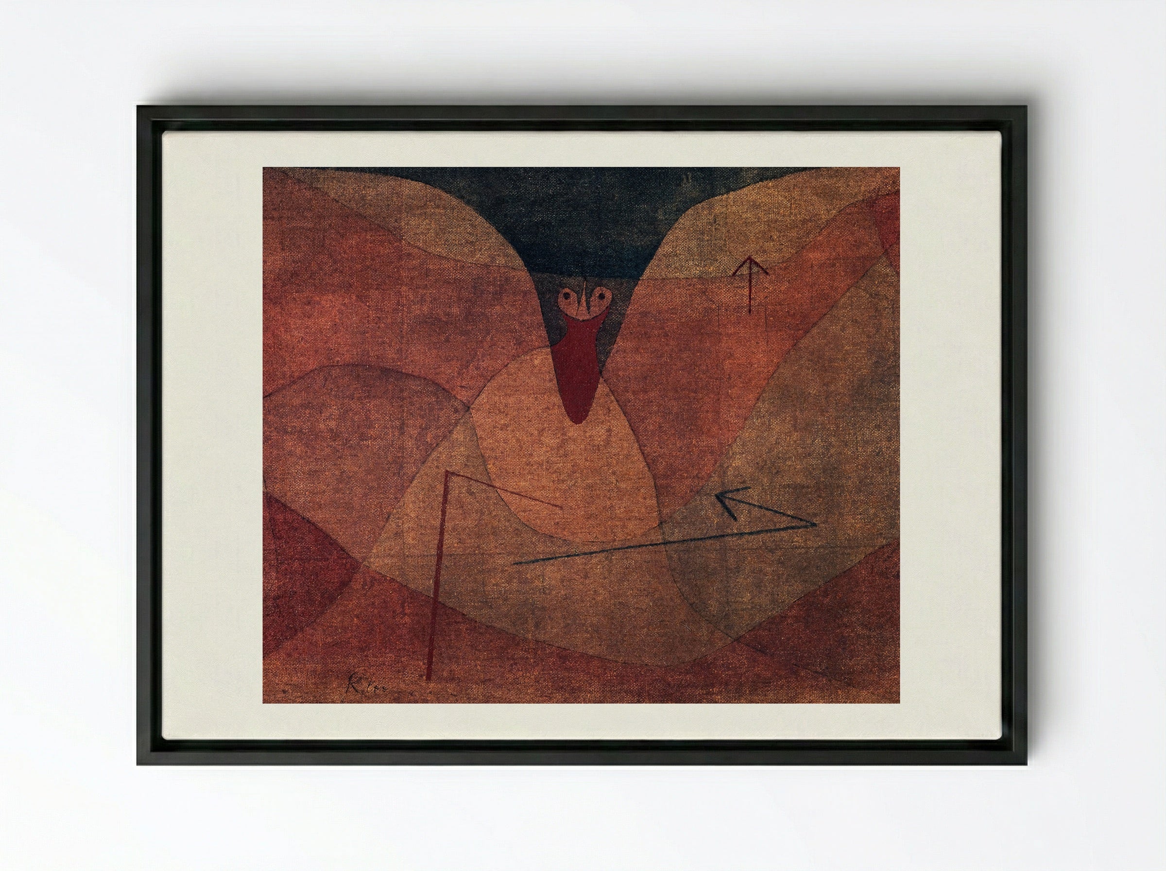 Aviatic Evolution - Paul Klee - Framed Canvas Black
