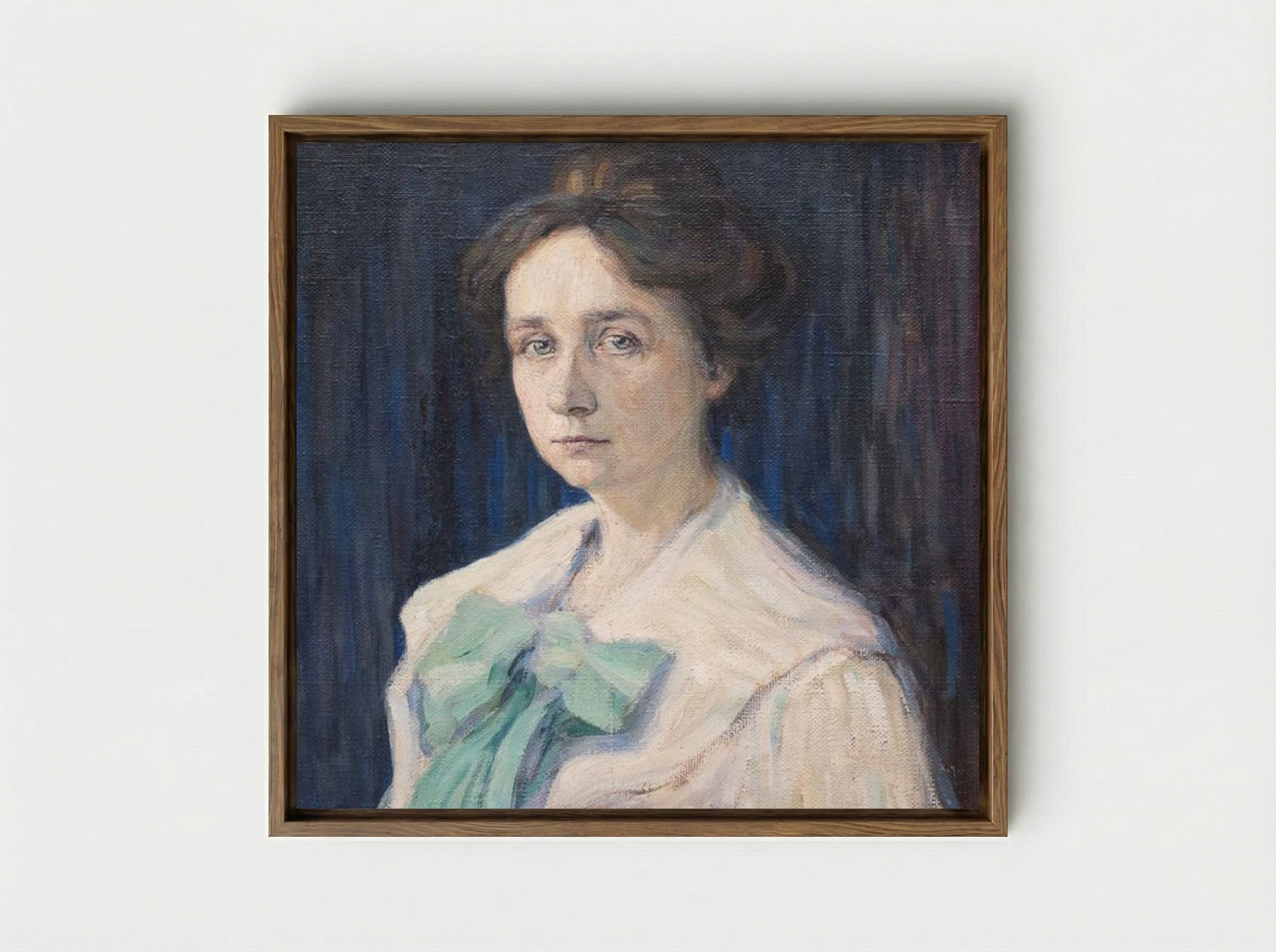 Portrait of Gabriele Münter - Gabriele Münter - Framed Canvas Wood