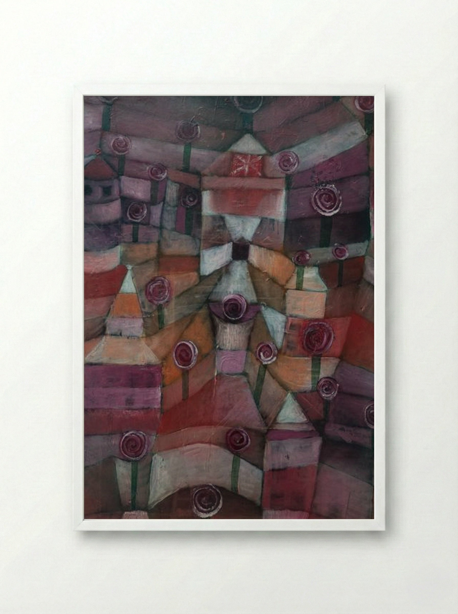 Rose Garden - Paul Klee - Framed Print White
