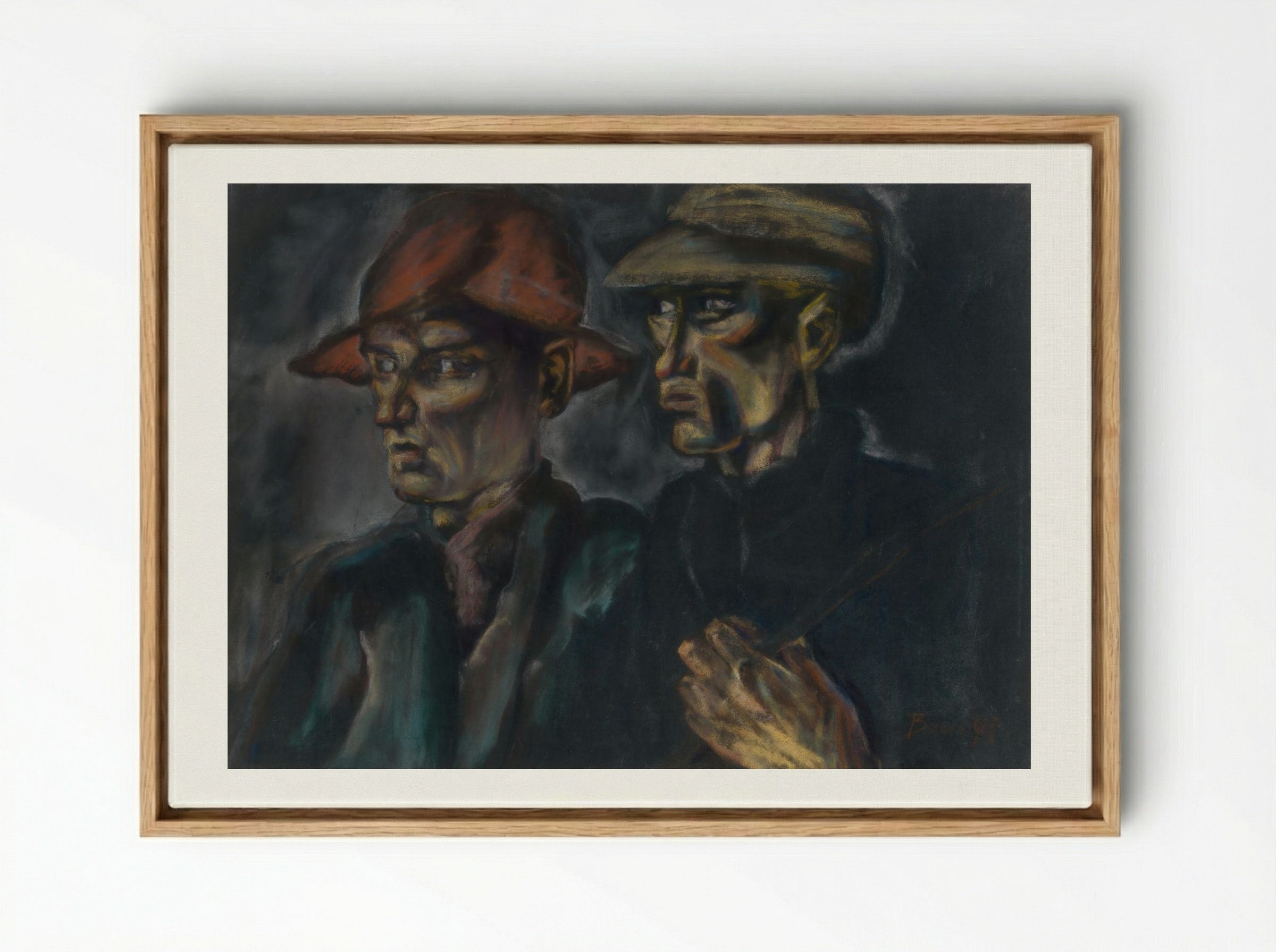Tramps - Konstantin Bauer - Framed Canvas Wood