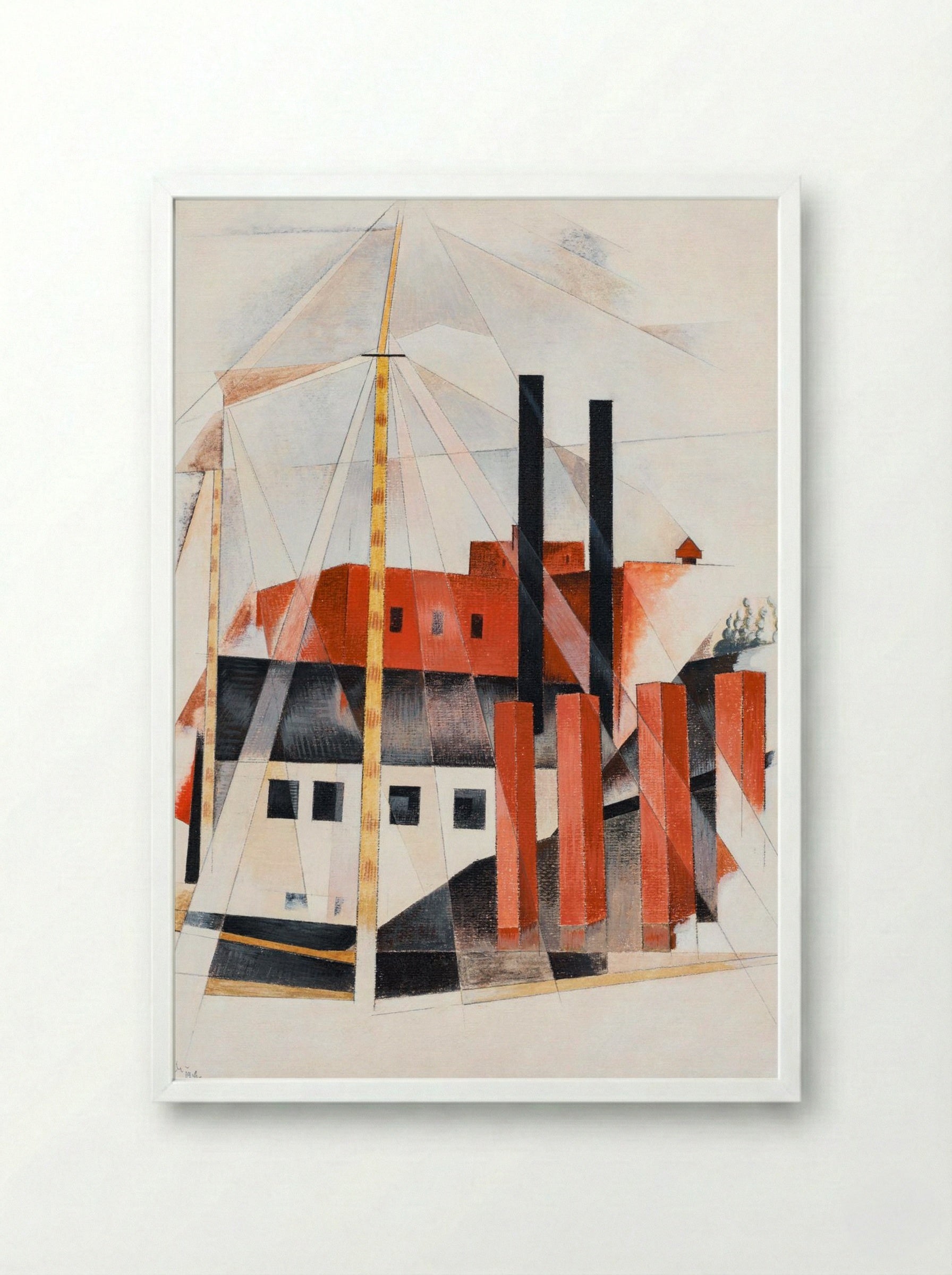 Piano Mover's Holiday - Charles Demuth - Framed Print White
