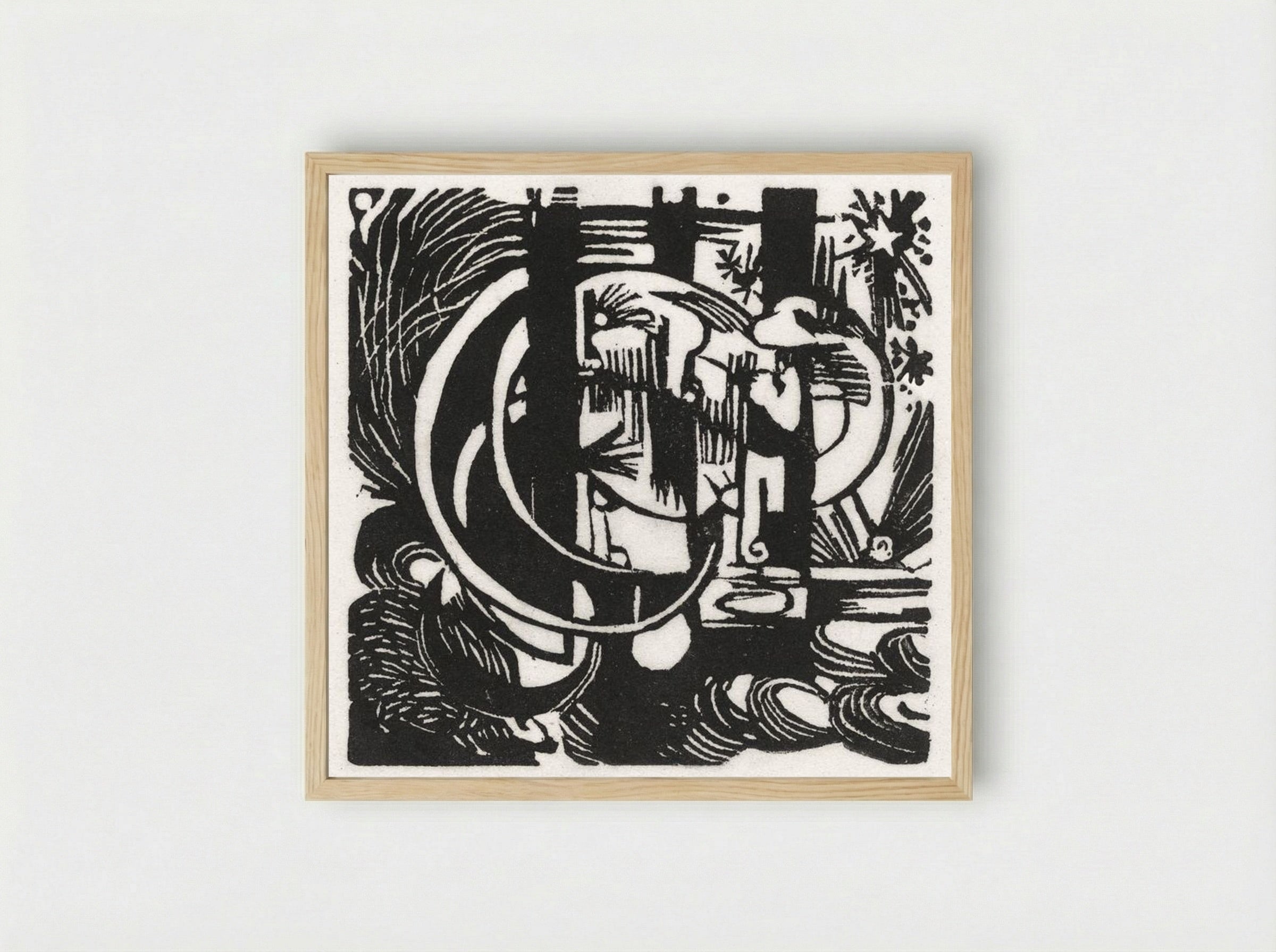 Lizards - Franz Marc - Framed Print Wood