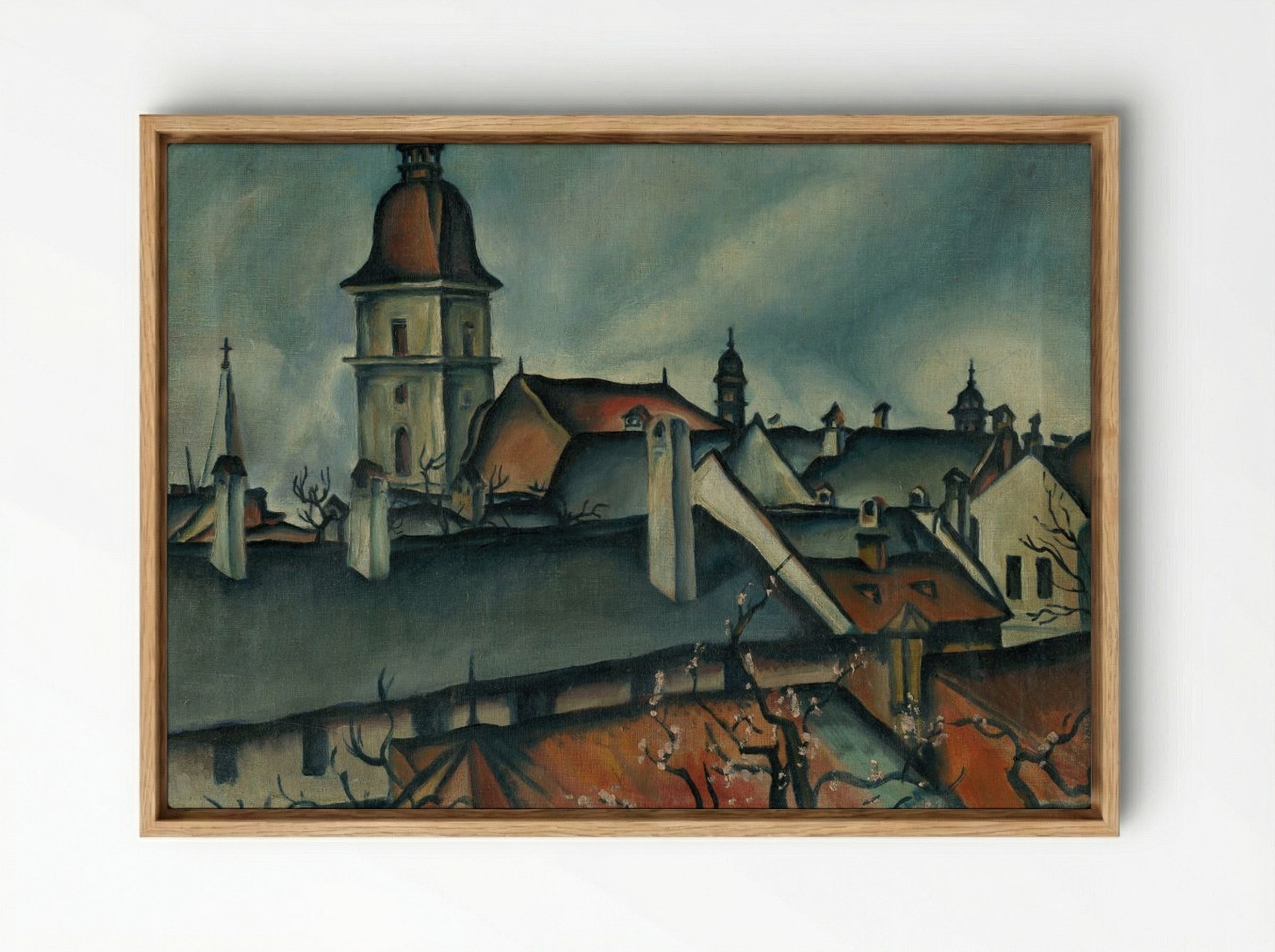 View of Kőszeg - Konstantin Bauer - Framed Canvas Wood