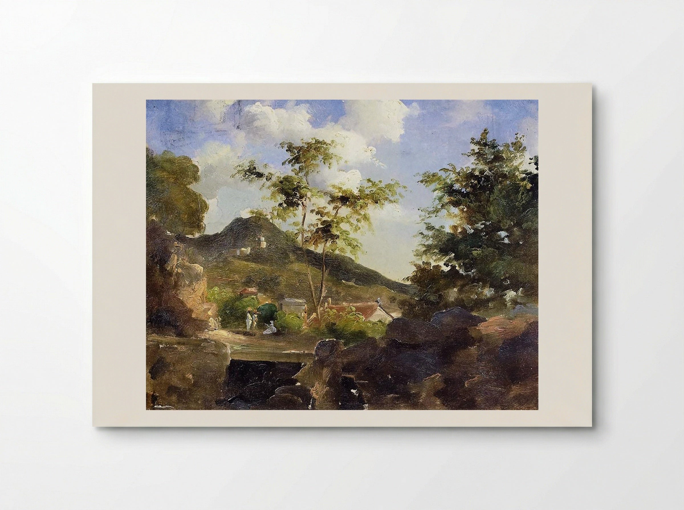 Village at the Foot of a Hill in Saint Thomas, Antilles - Camille Pissarro - Poster