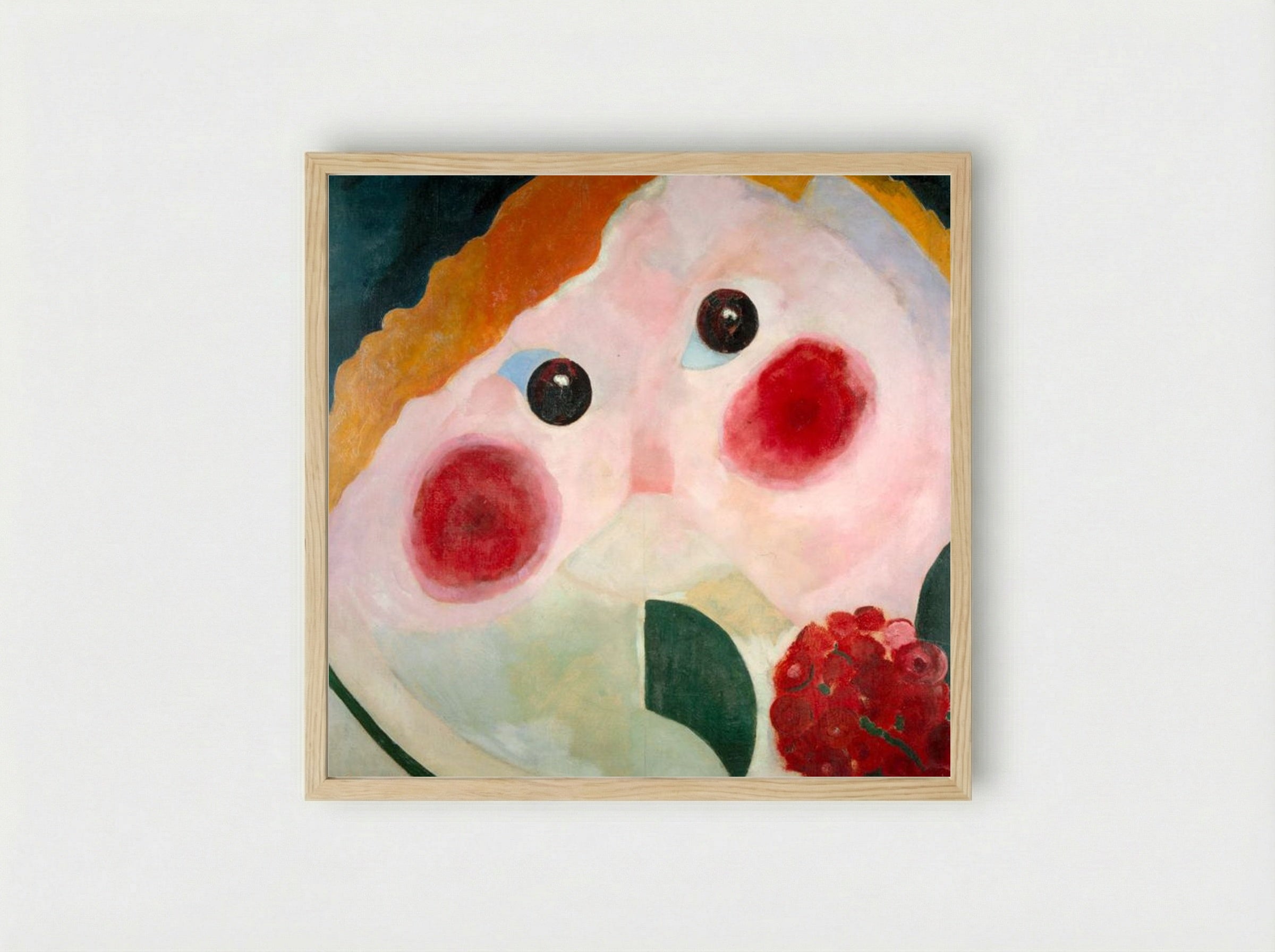 Girl with Ranunculus - Theo van Doesburg - Framed Print Wood