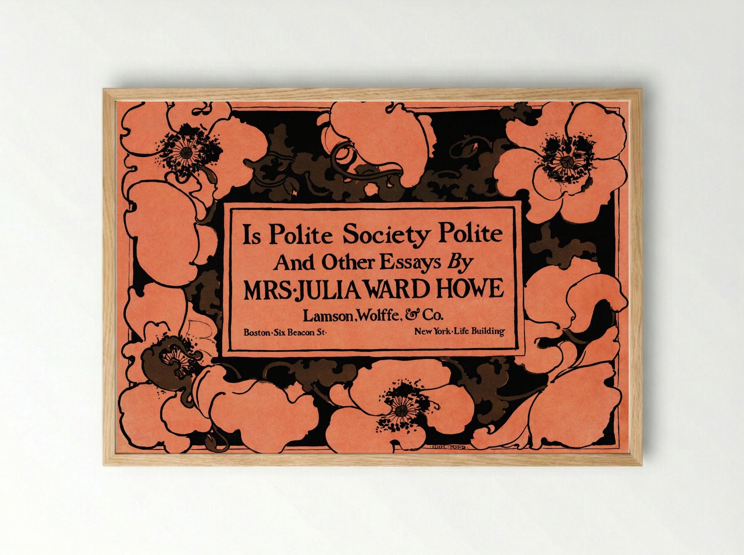 Is Polite Society Polite (Book Cover Design) - Ethel Reed - Framed Print Wood