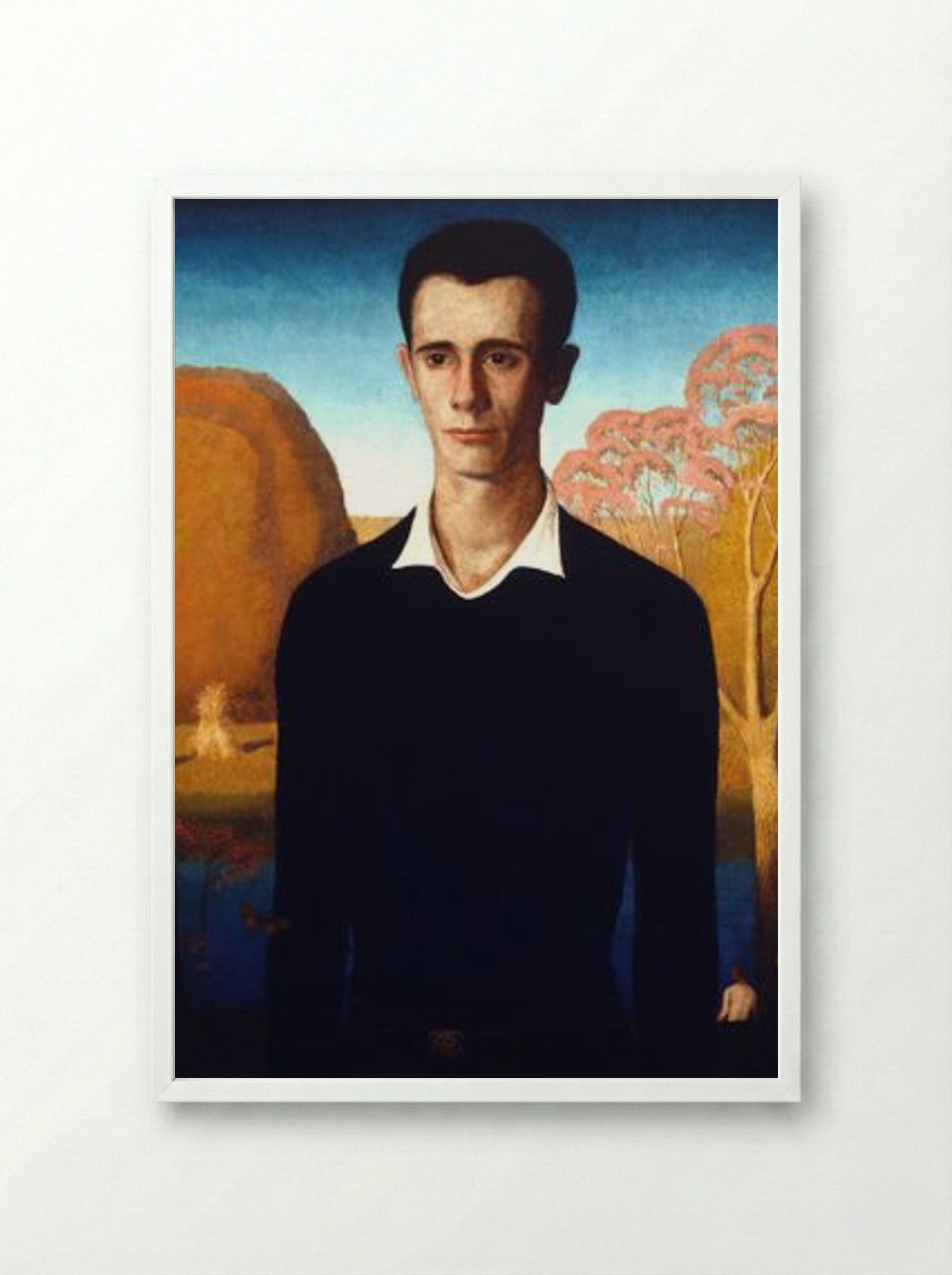 Arnold Comes of Age - Grant Wood - Framed Print White