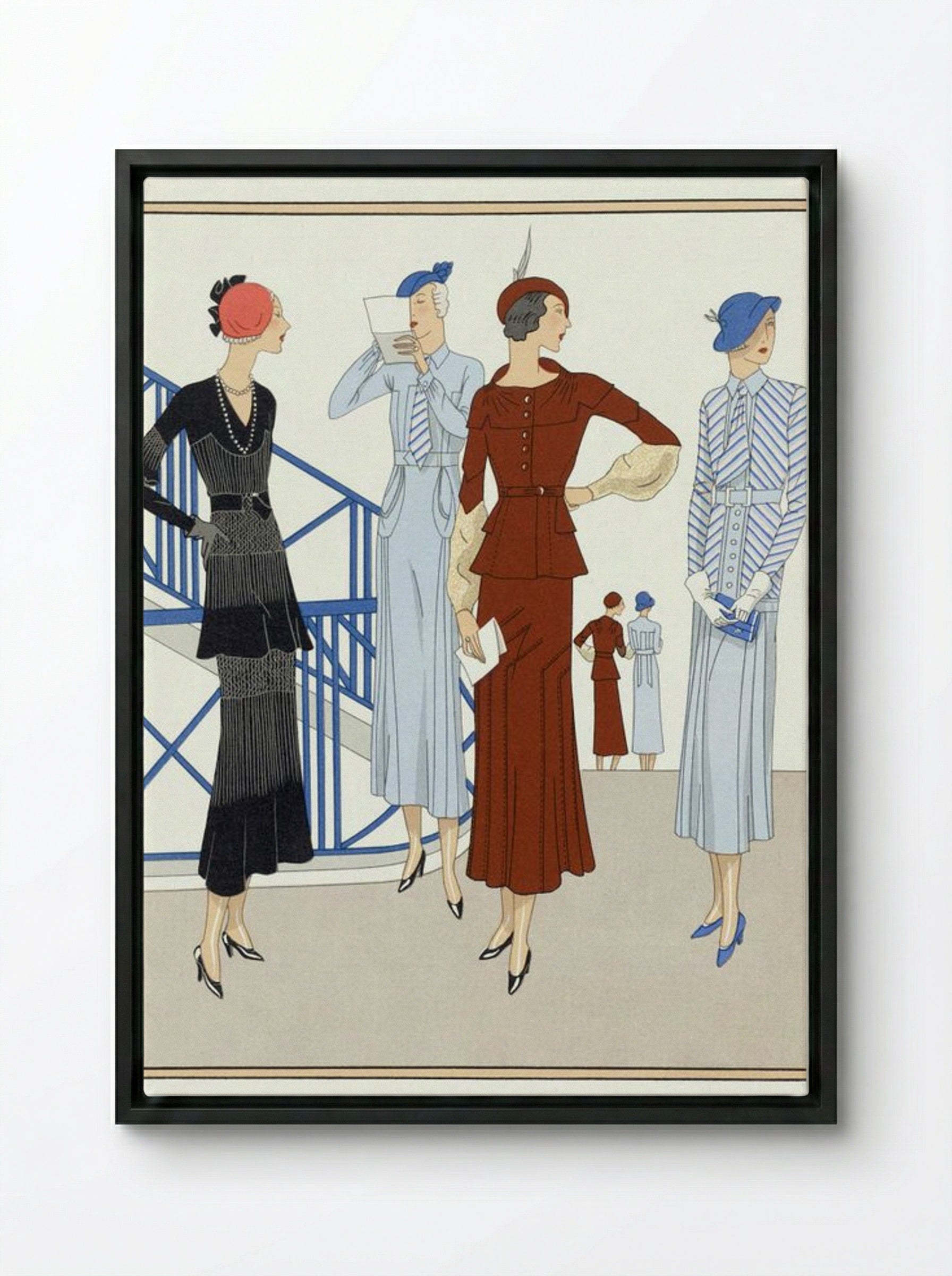 Ladieswear, 1932 - Martial et Armand and Bernard et Cie - Framed Canvas Black