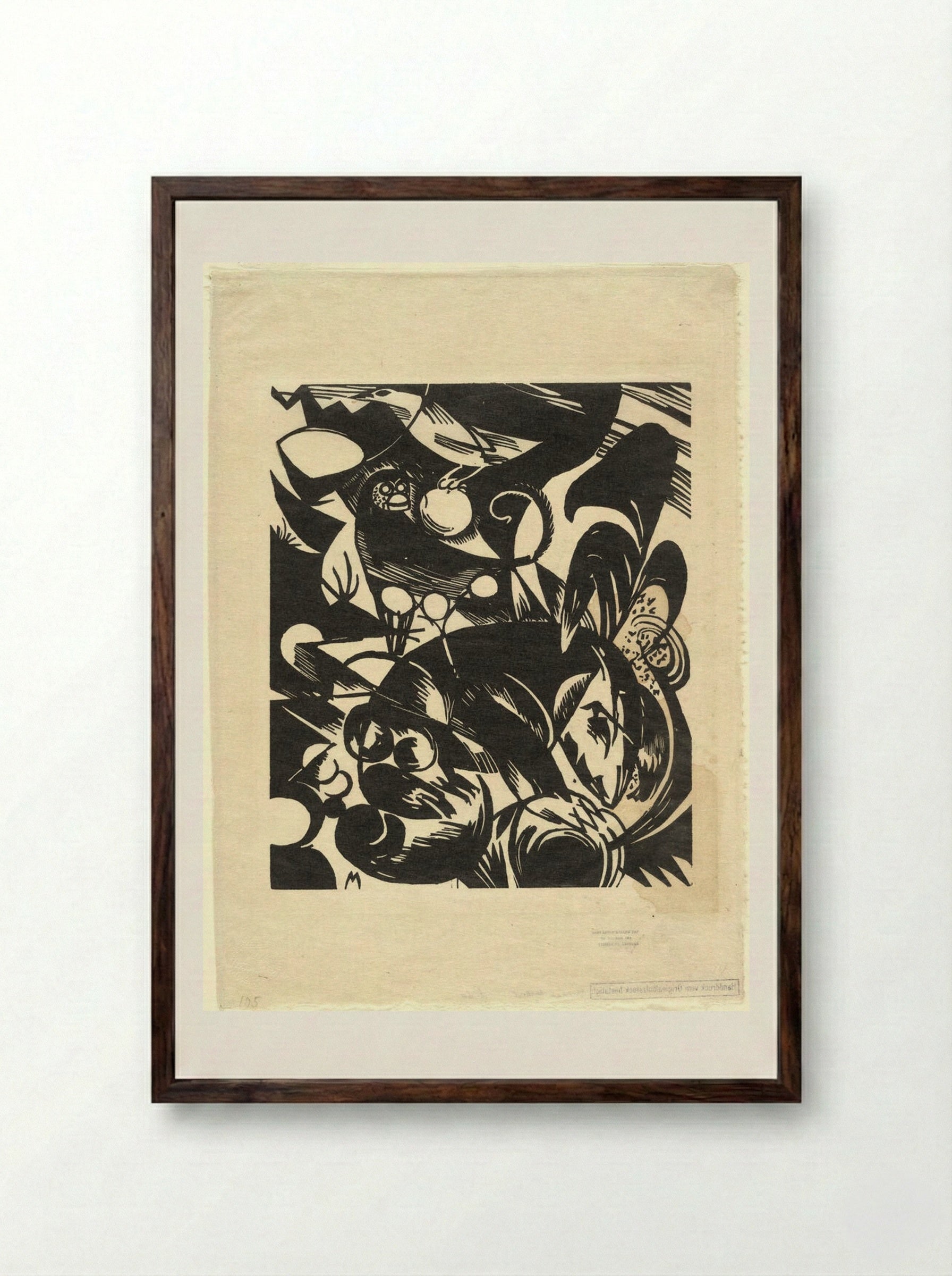 Genesis I - Franz Marc - Framed Print Dark Wood