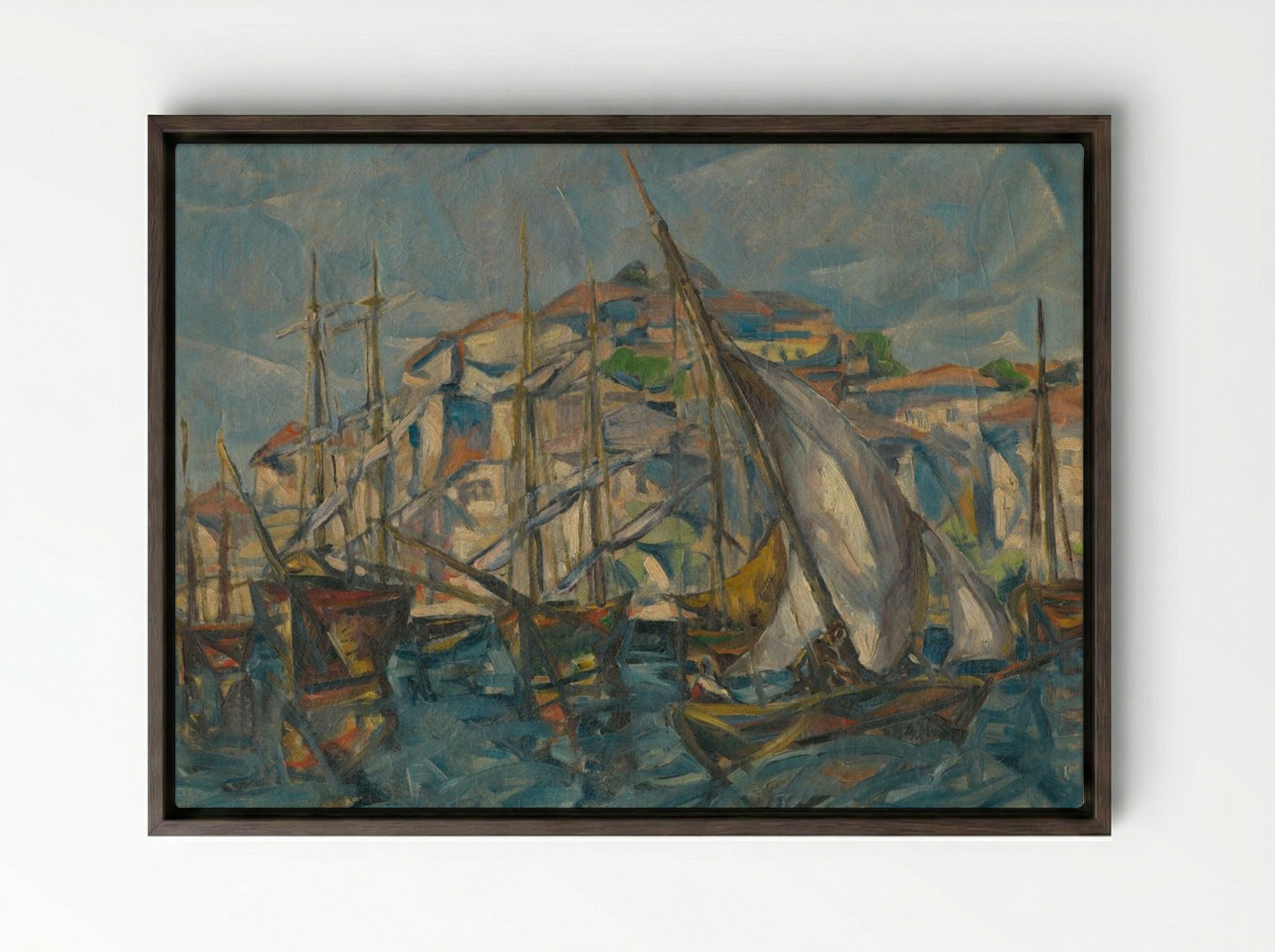 Dubrovnik - Konstantin Bauer - Framed Canvas Dark Wood