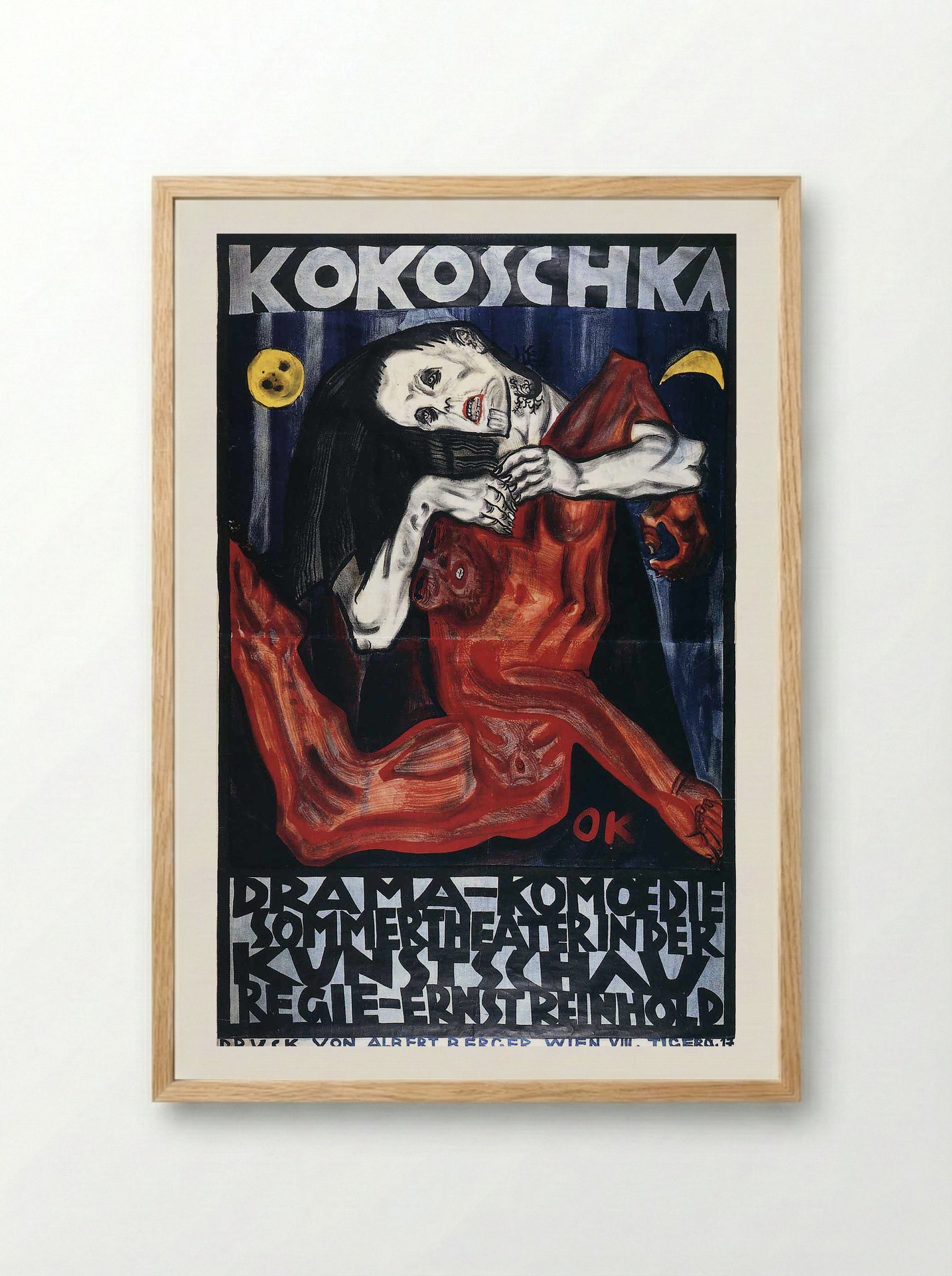Pieta (Drama Komödie Sommer Theater Poster) - Oskar Kokoschka - Framed Print Wood