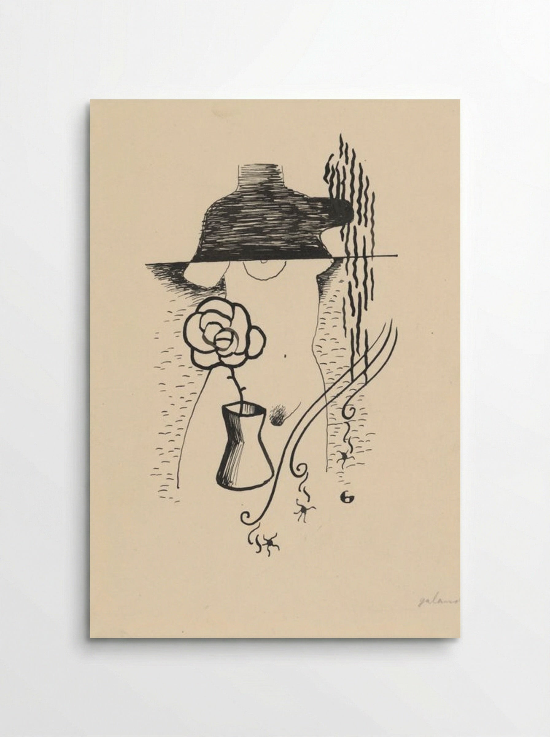 Woman and Flower - Mikuláš Galanda - Poster