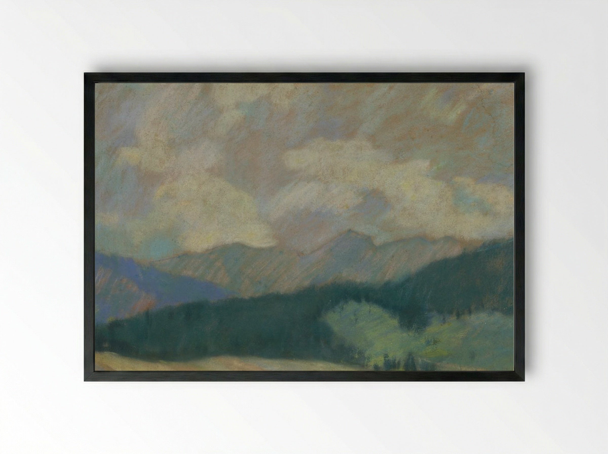 Mountain Landscape - Zolo Palugyay - Framed Print Black