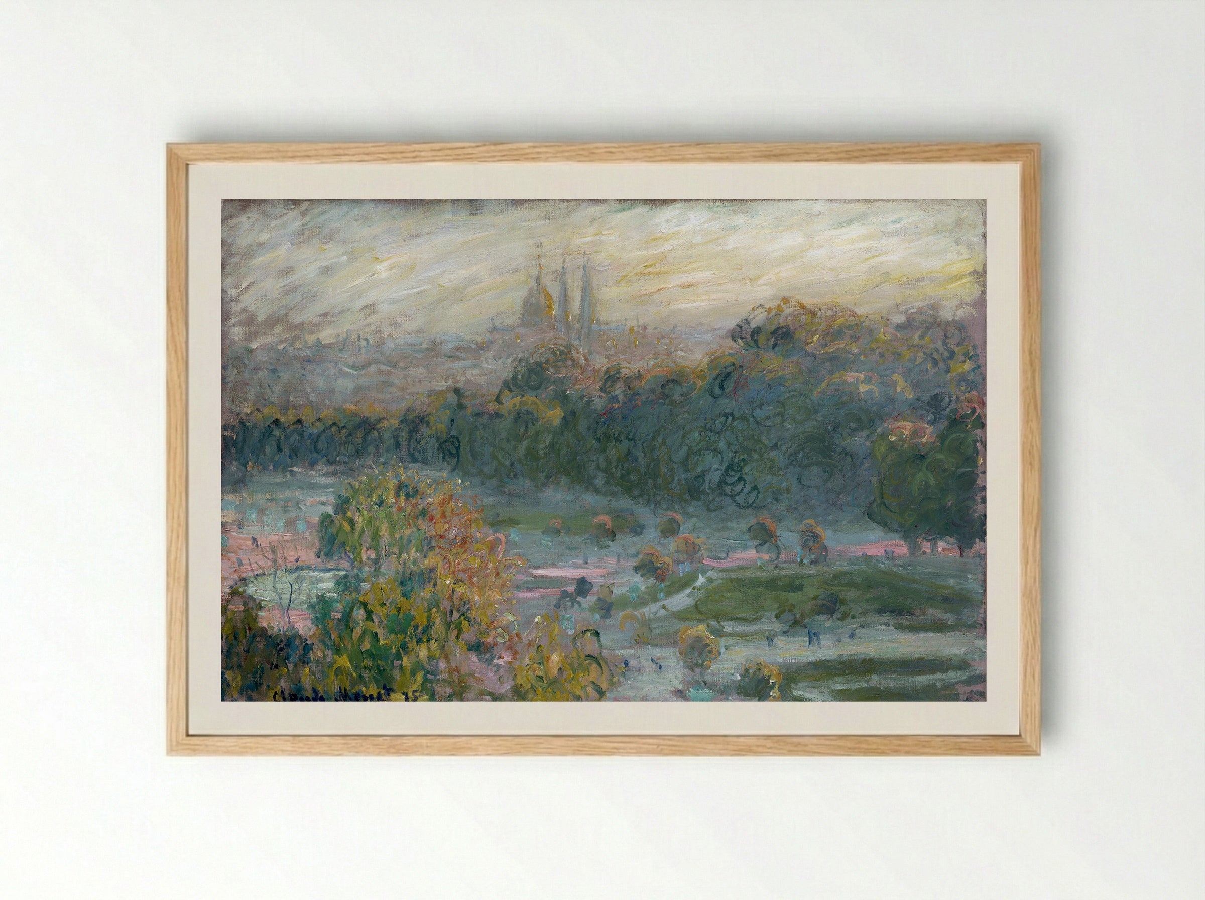Study for 'The Tuileries' - Claude Monet - Framed Print Wood