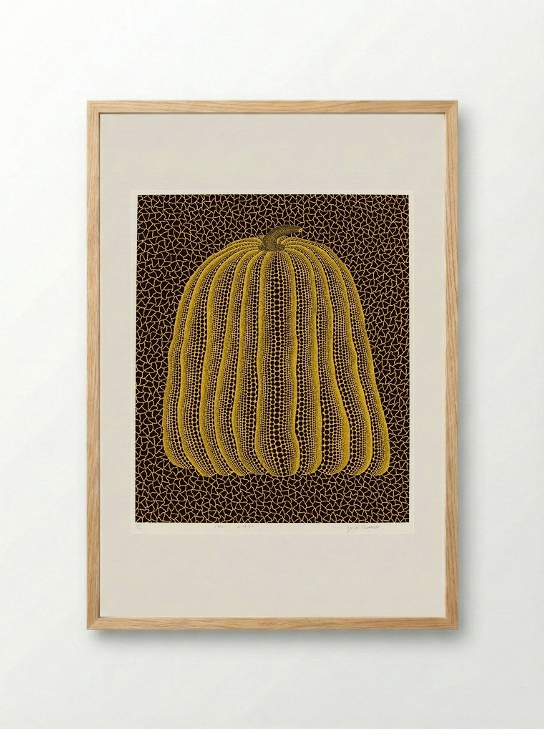 Yellow Pumpkin - Yayoi Kusama - Framed Print Wood