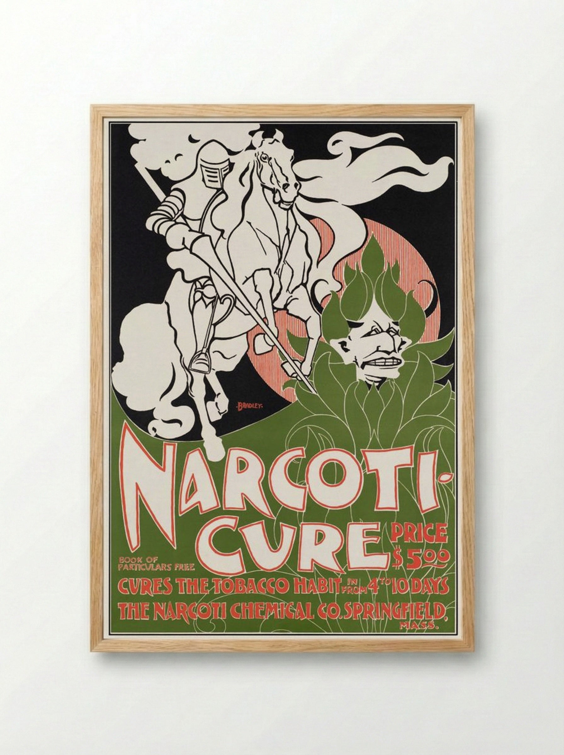 Narcoti-Cure - Will H. Bradley - Framed Print Wood