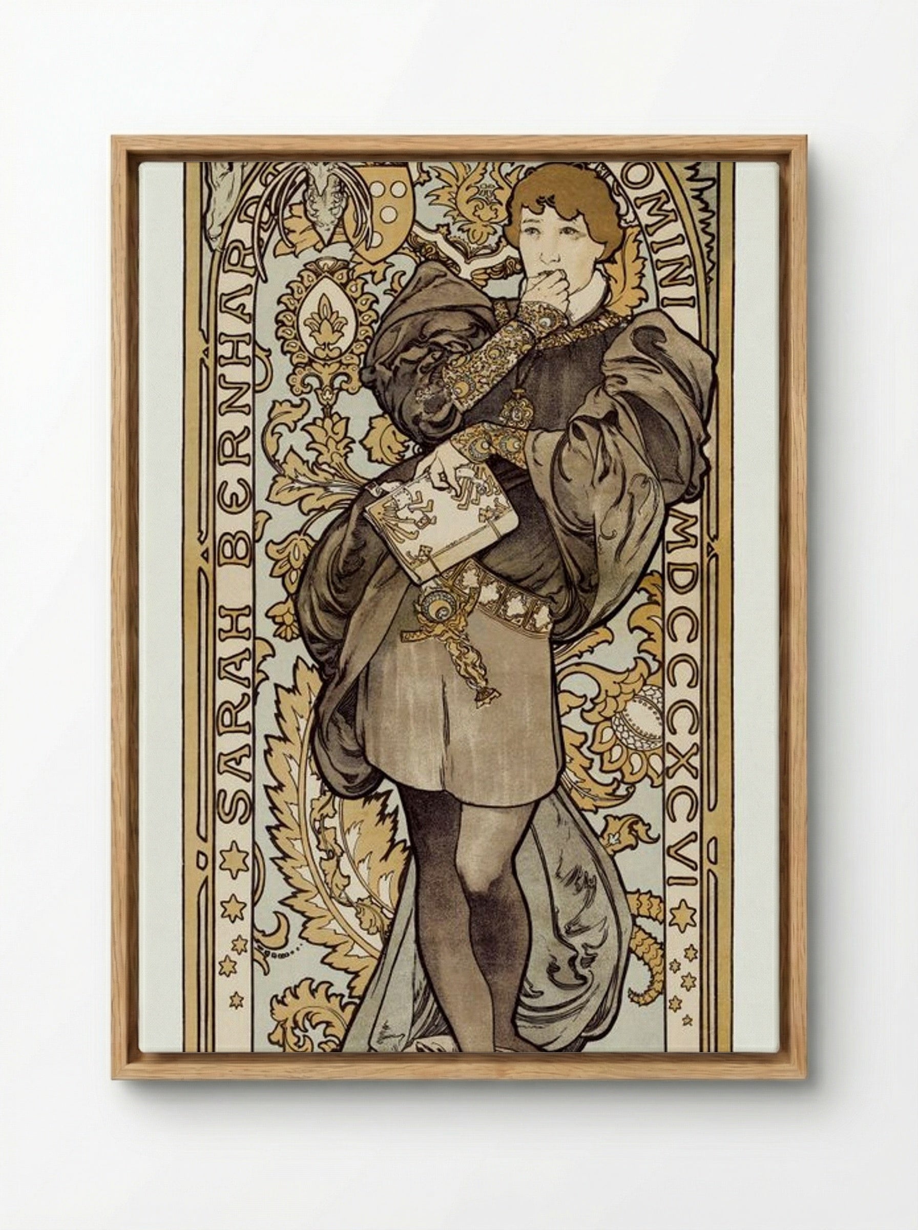 Théâtre de la Renaissance: Lorenzaccio - Alphonse Mucha - Framed Canvas Wood