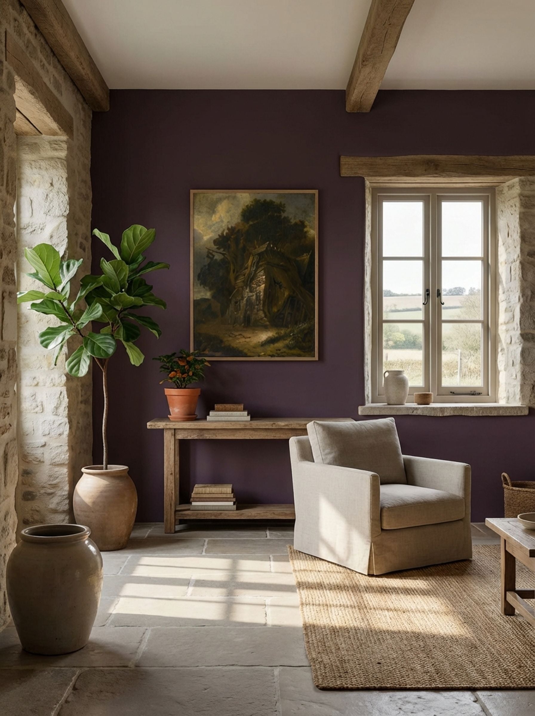 Thatched Hut in Landscape - Fine Art Print - Lifestyle