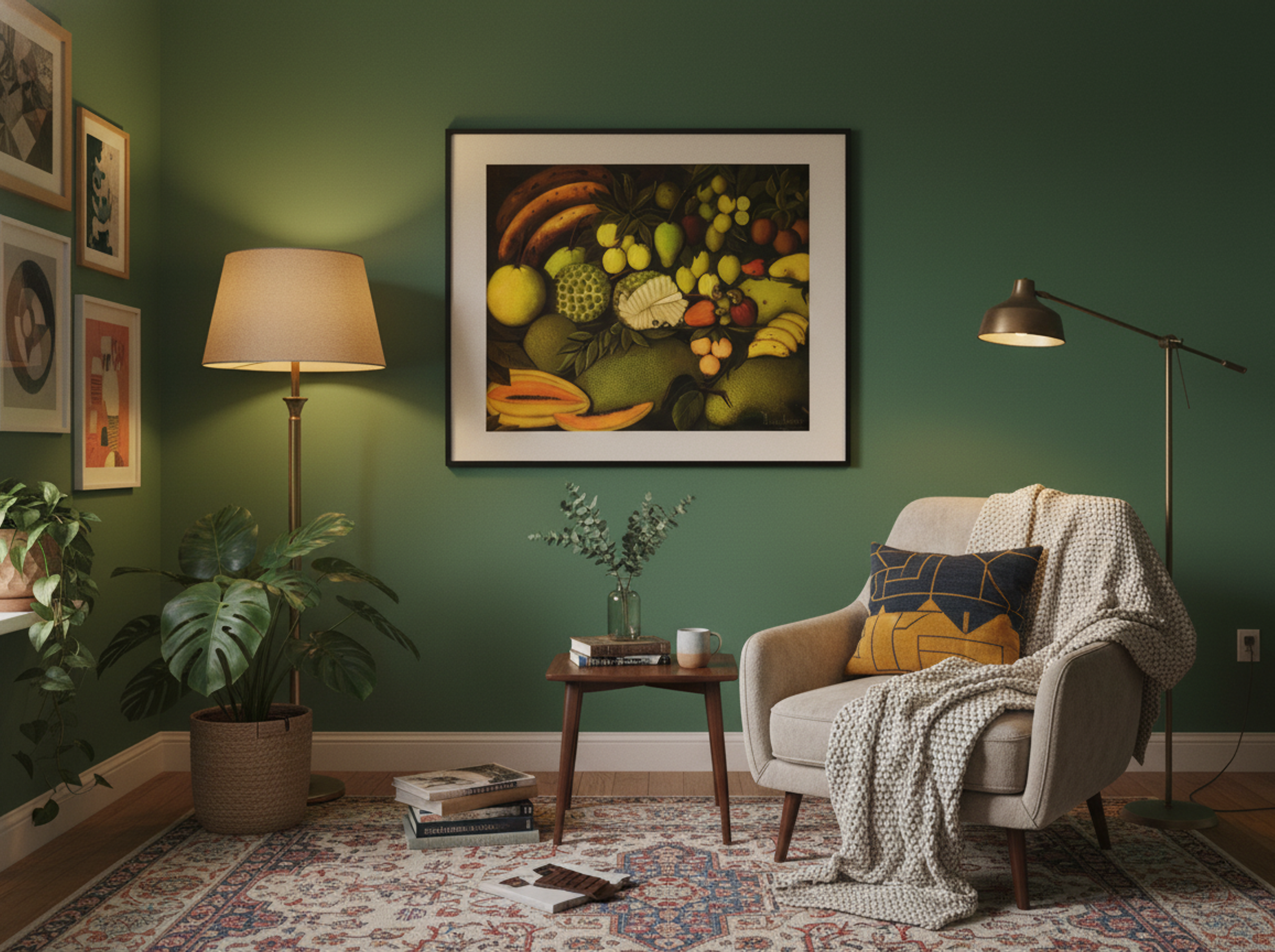 Still Life with Exotic Fruit by Henri Rousseau – Naïve Art Tropical Fruit Print - Lifestyle