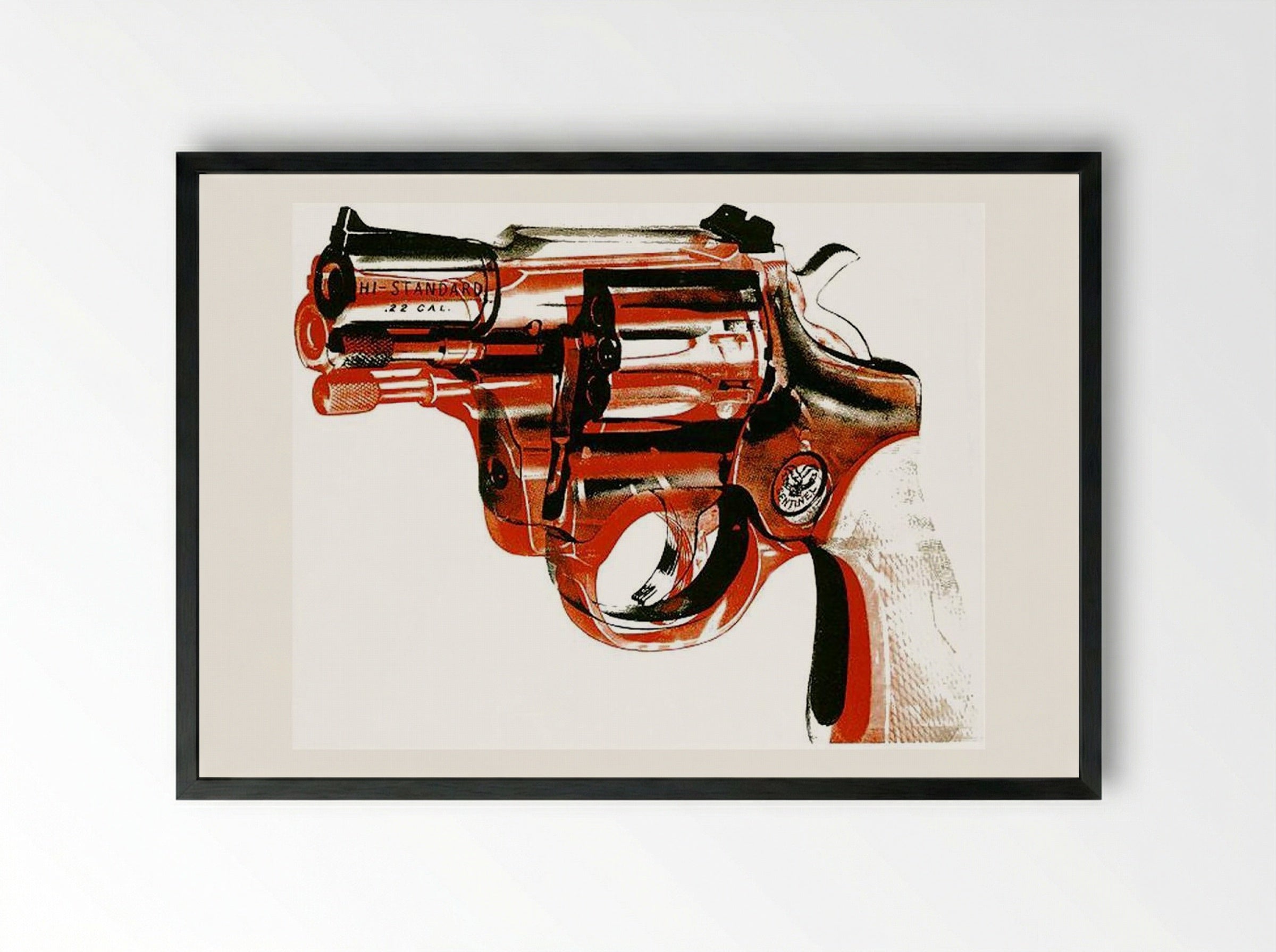 Gun - Andy Warhol - Framed Print Black