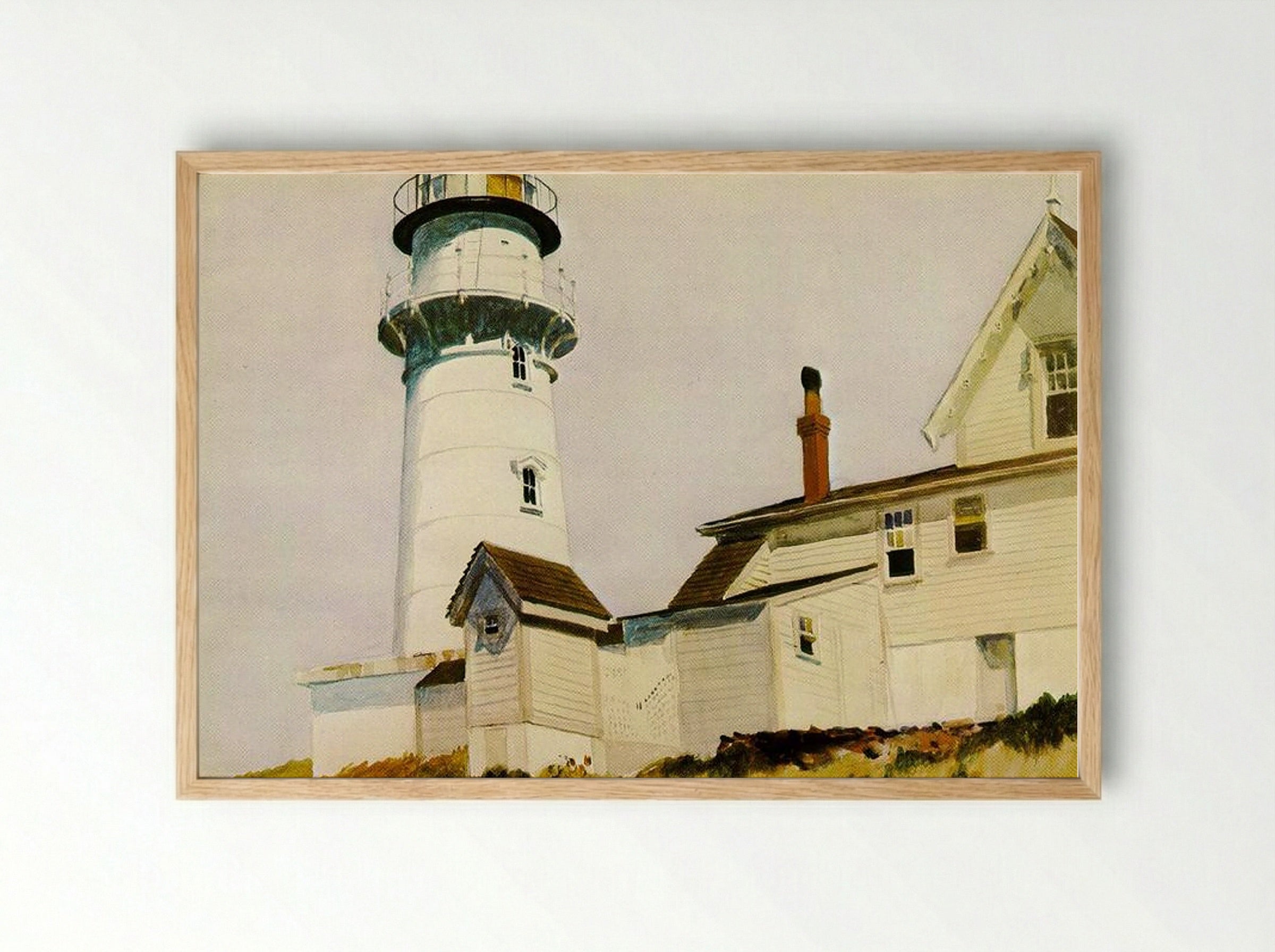 Light at Two Lights - Edward Hopper - Framed Print Wood