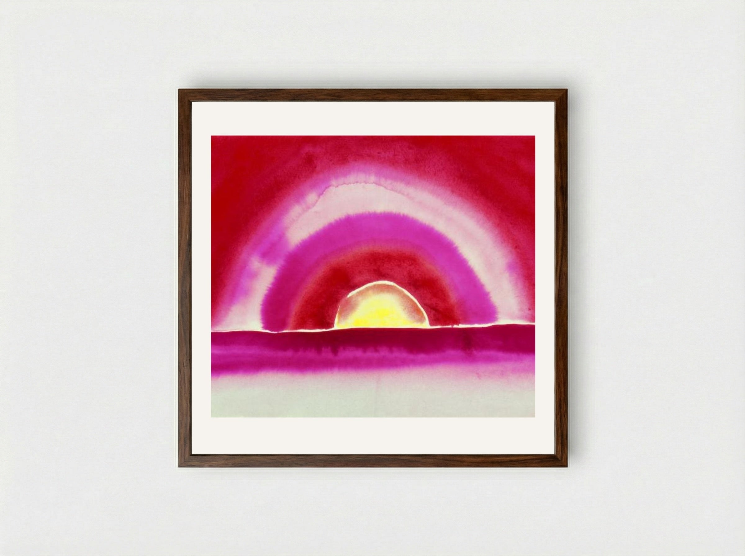 Sunrise - Georgia O'Keeffe - Framed Print Dark Wood