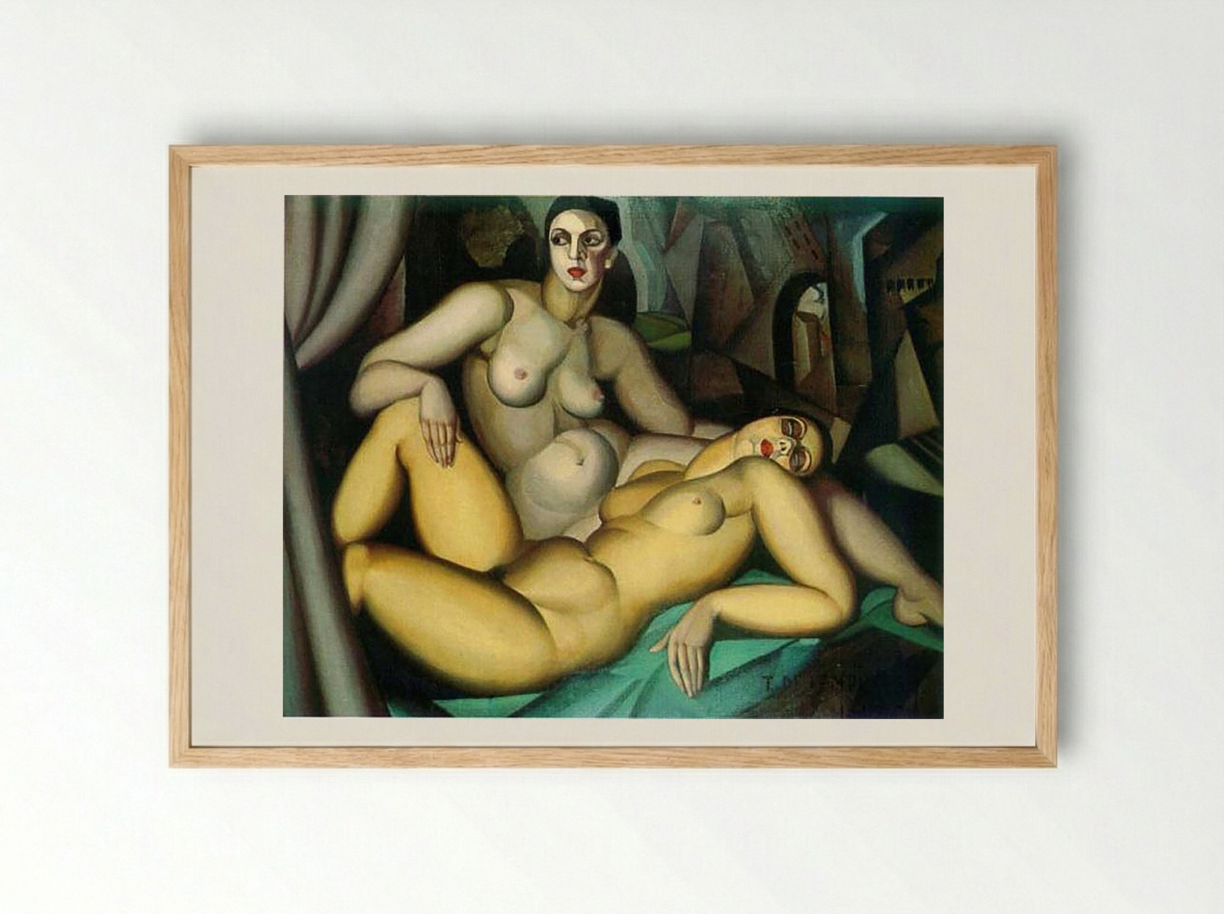The Two Friends - Tamara de Lempicka - Framed Print Wood