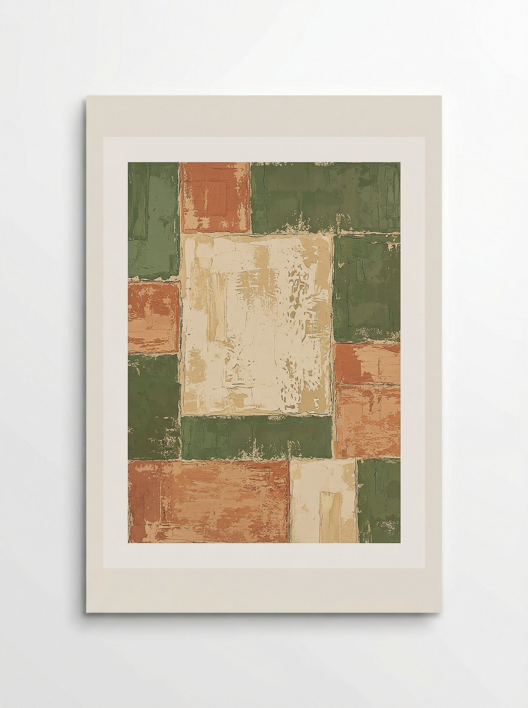 Terracotta Patchwork Poster - Poster