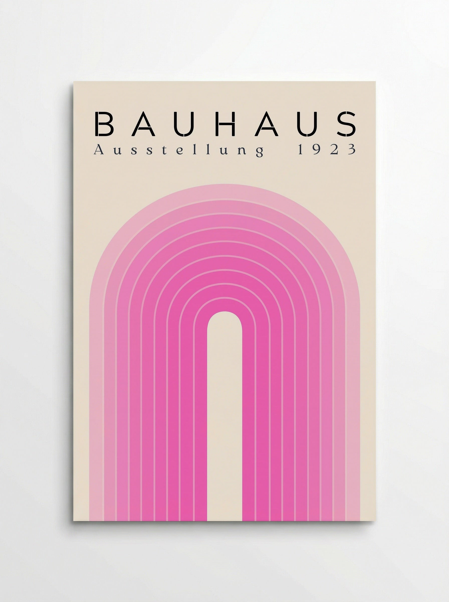 Bauhaus Pink Arch – 1923 Exhibition Poster - Poster