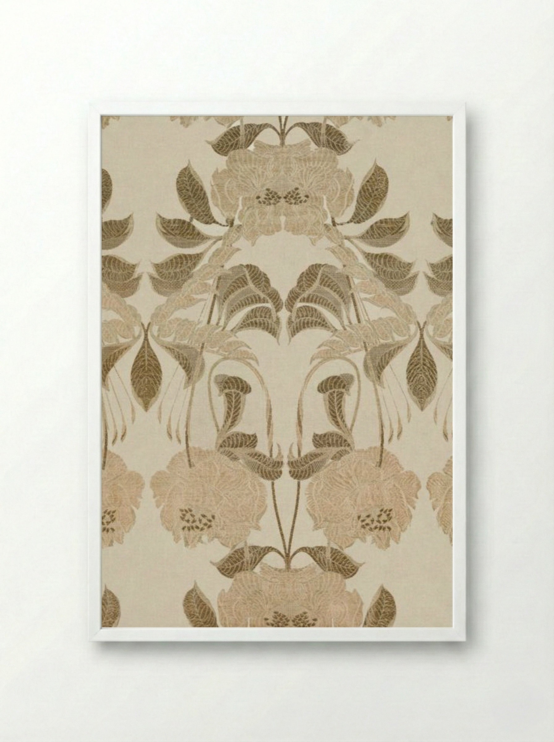 Silk with Art Nouveau Design - Georges de Feure - Framed Print White