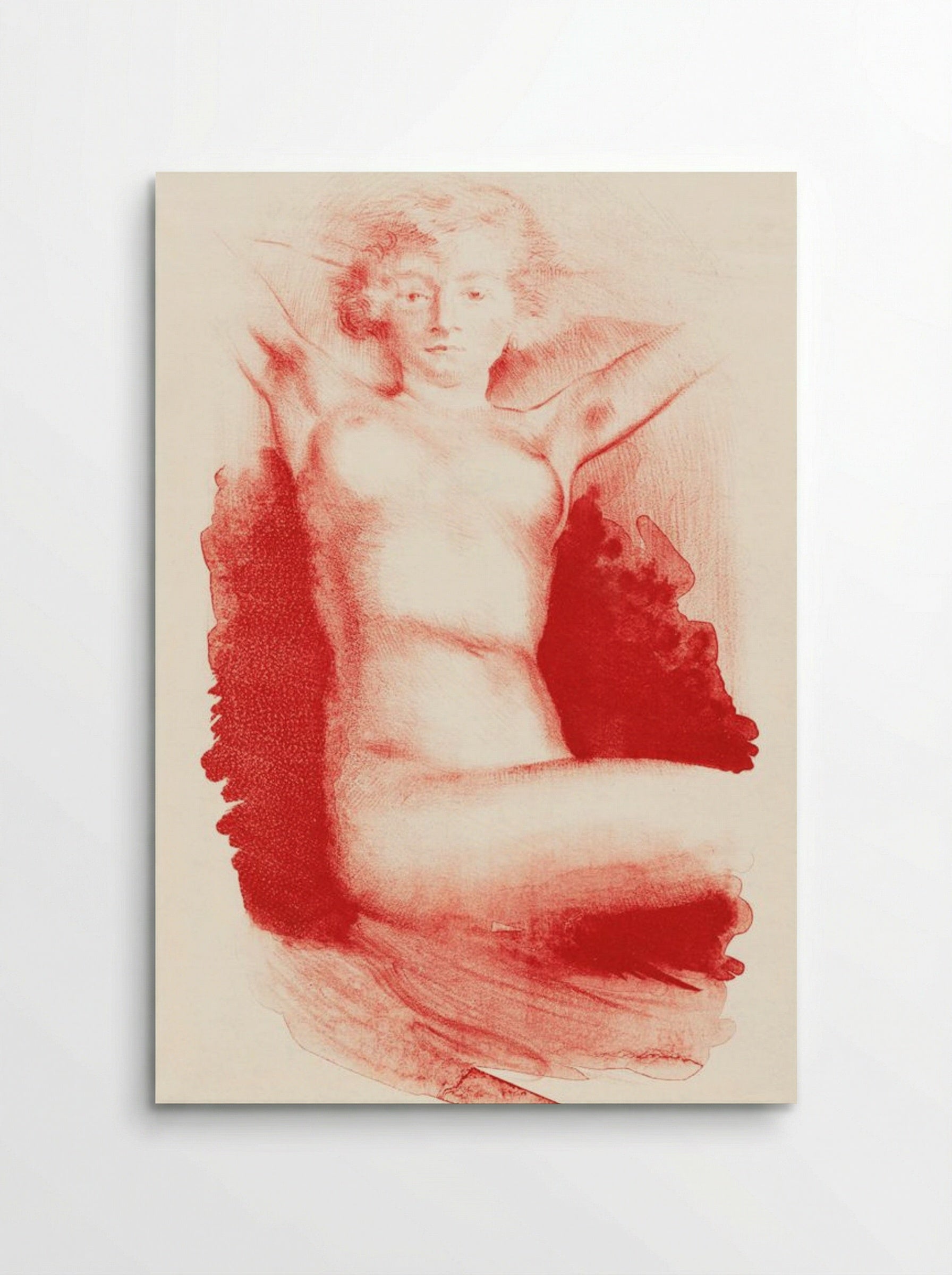 Zittende naakte vrouw (Seated Nude) - Huib Luns - Poster