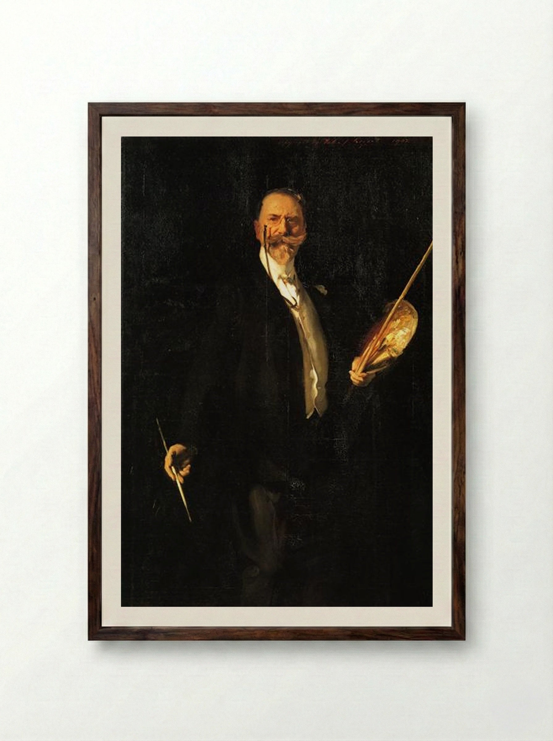 William Merritt Chase - John Singer Sargent - Framed Print Dark Wood