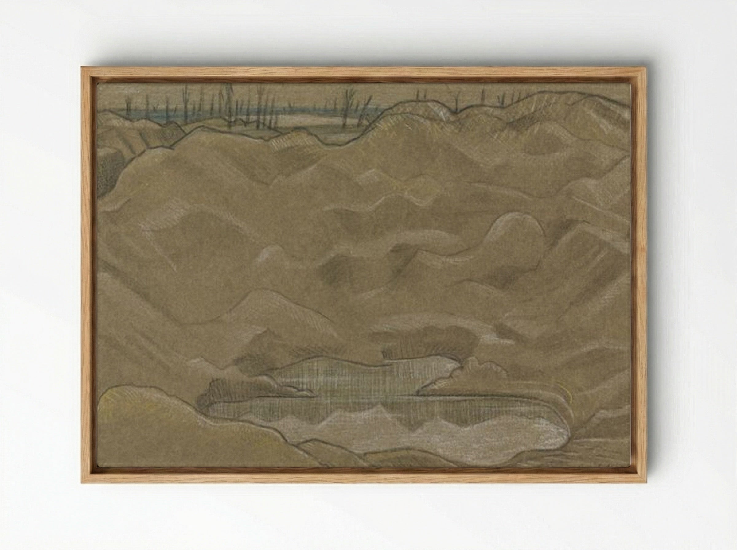 A Shell Crater - Paul Nash - Framed Canvas Wood