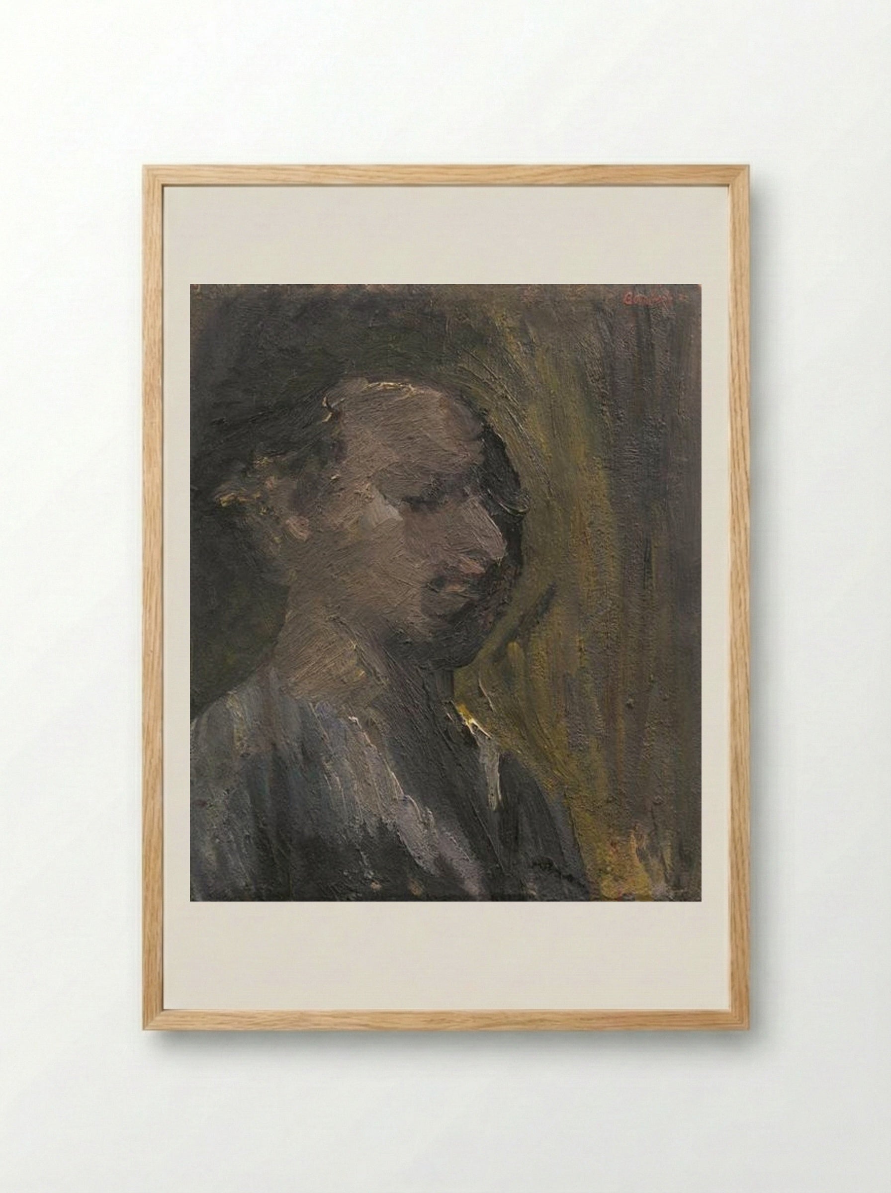 Self-Portrait (David Bomberg) - David Bomberg - Framed Print Wood
