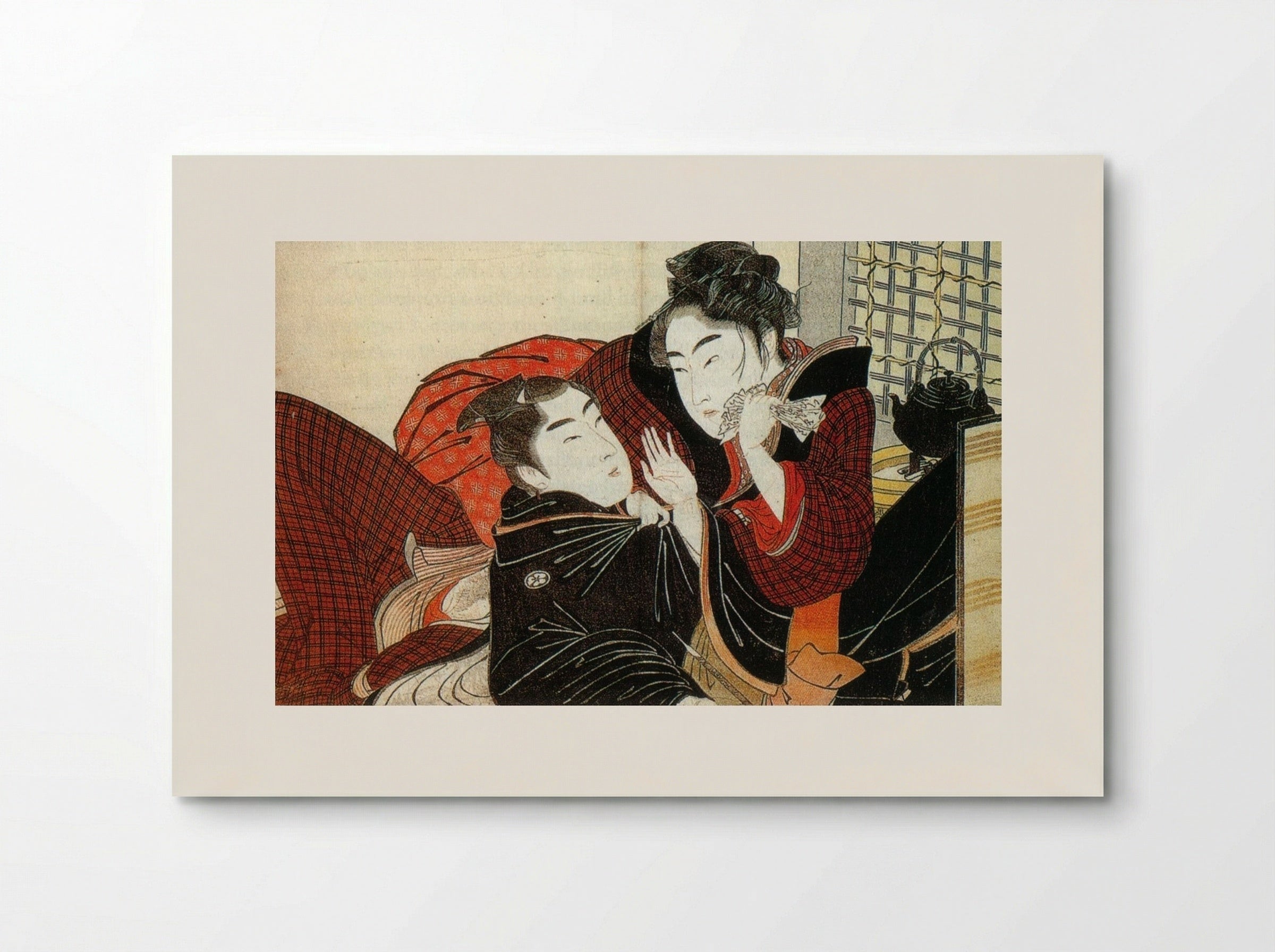 A Scene from the 'Poem of the Pillow' - Kitagawa Utamaro - Poster