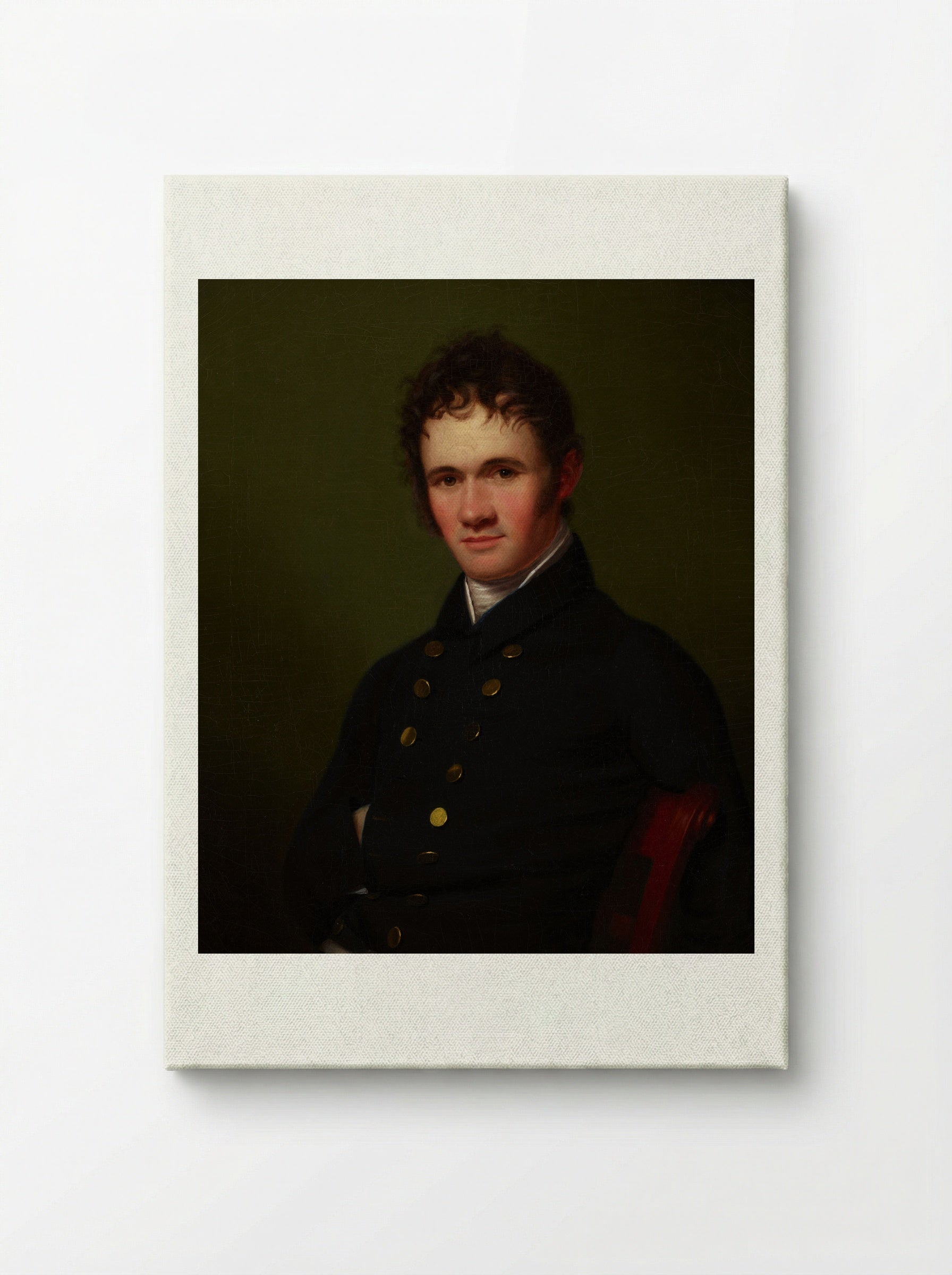 Portrait of a Man, Waist-Length, Seated - Fine Art Print - Canvas