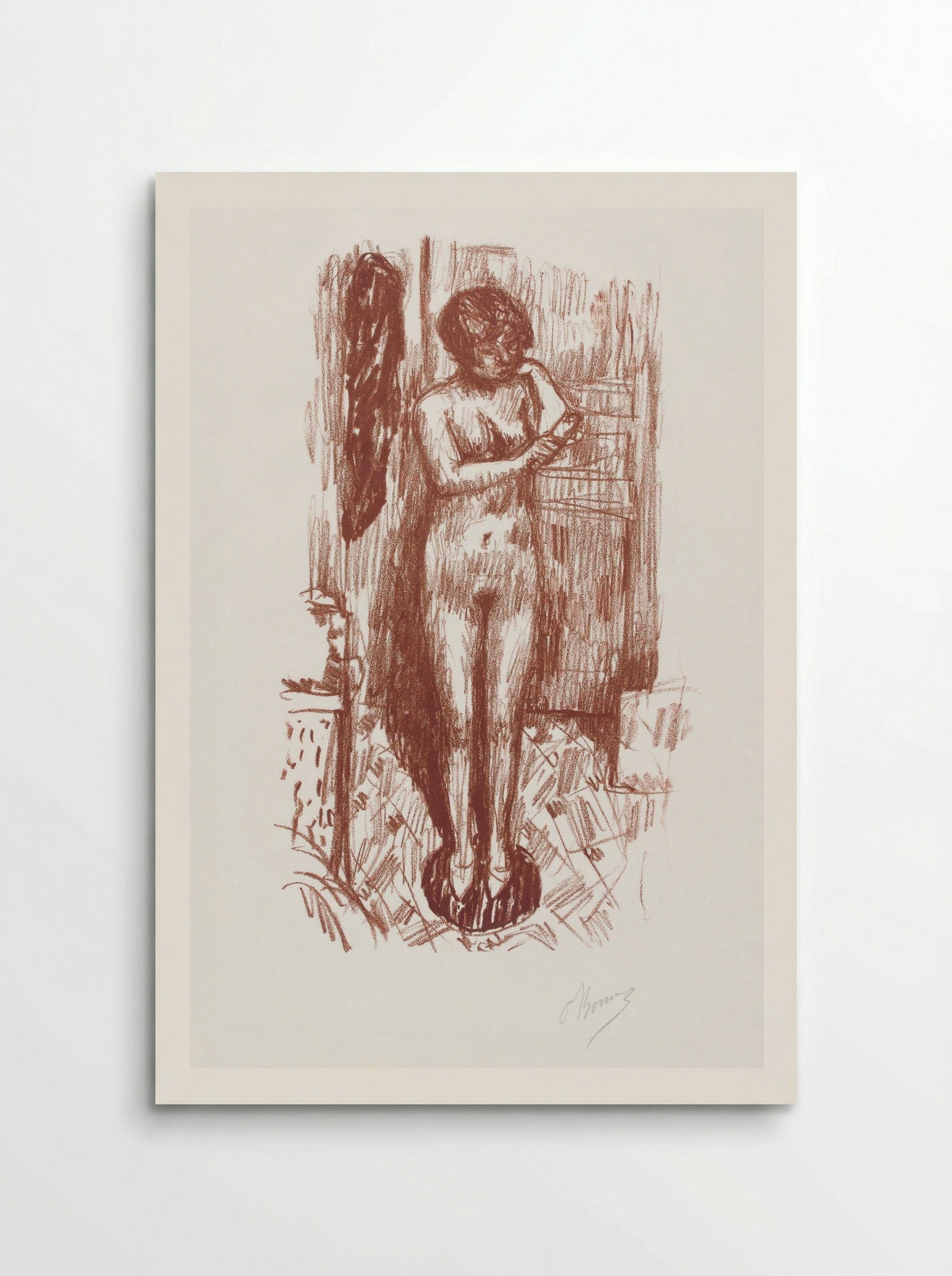 Standing Naked Woman Washing Herself - Pierre Bonnard - Poster