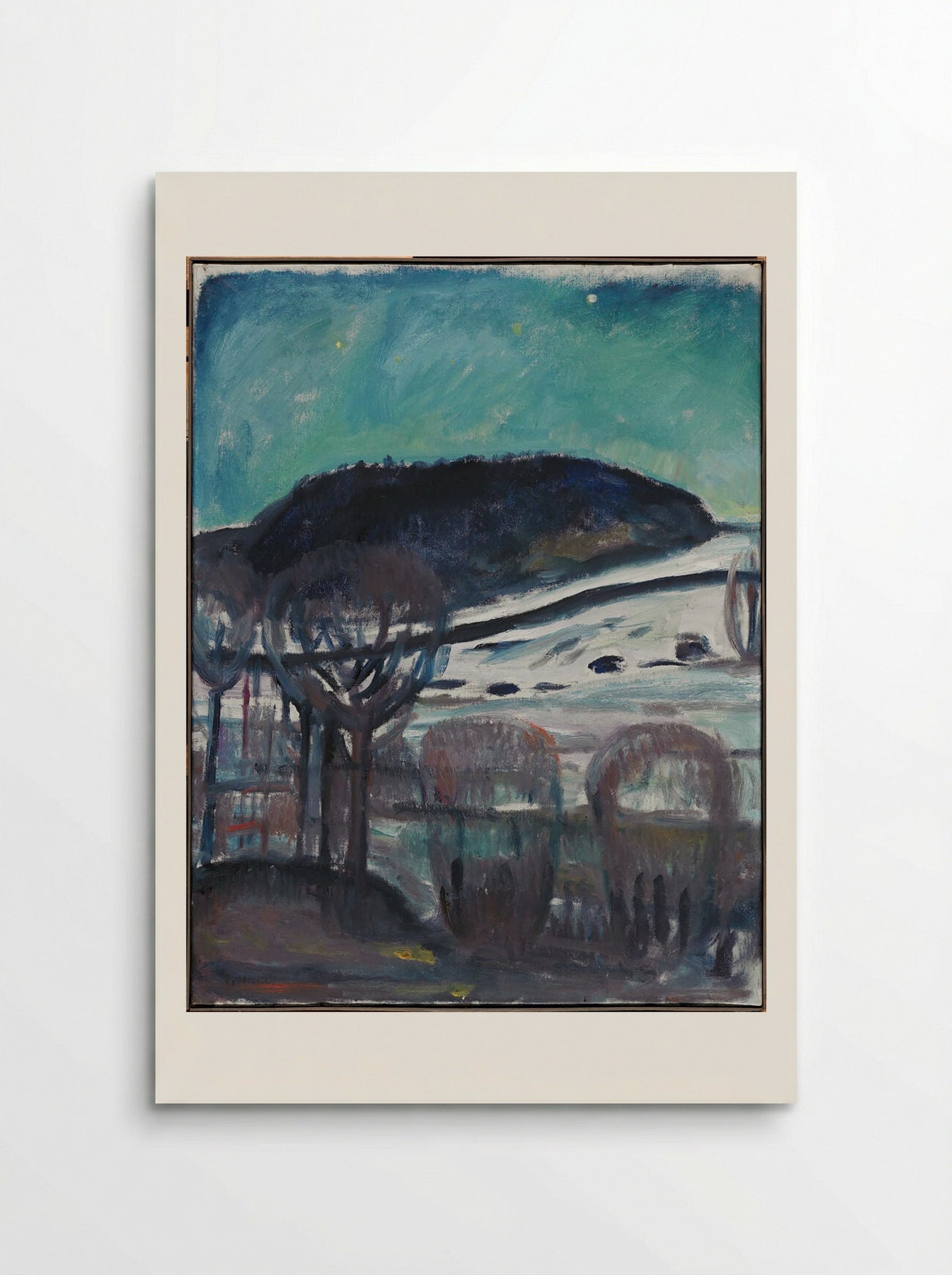 Winter Landscape by Moonlight - Edvard Munch - Poster