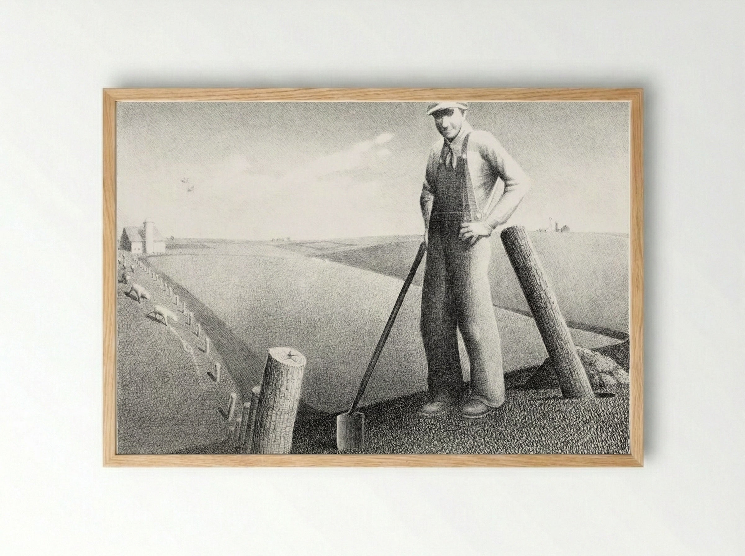 In the Spring - Grant Wood - Framed Print Wood