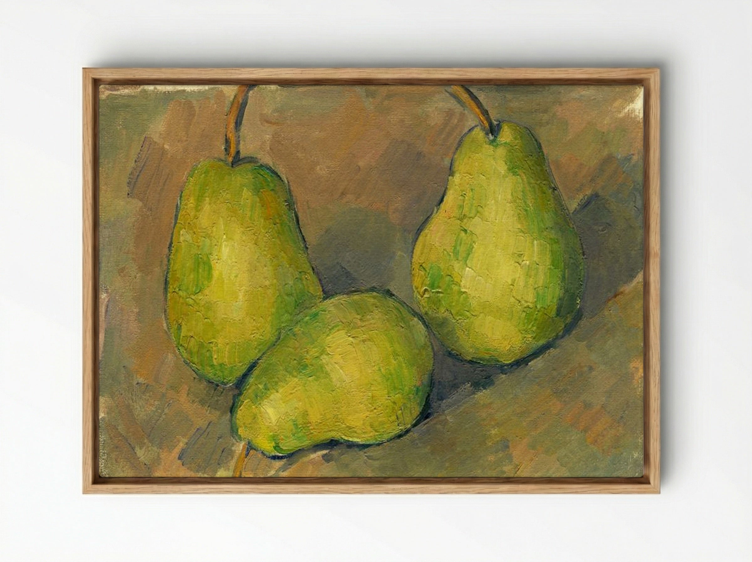 Three Pears - Paul Cézanne - Framed Canvas Wood