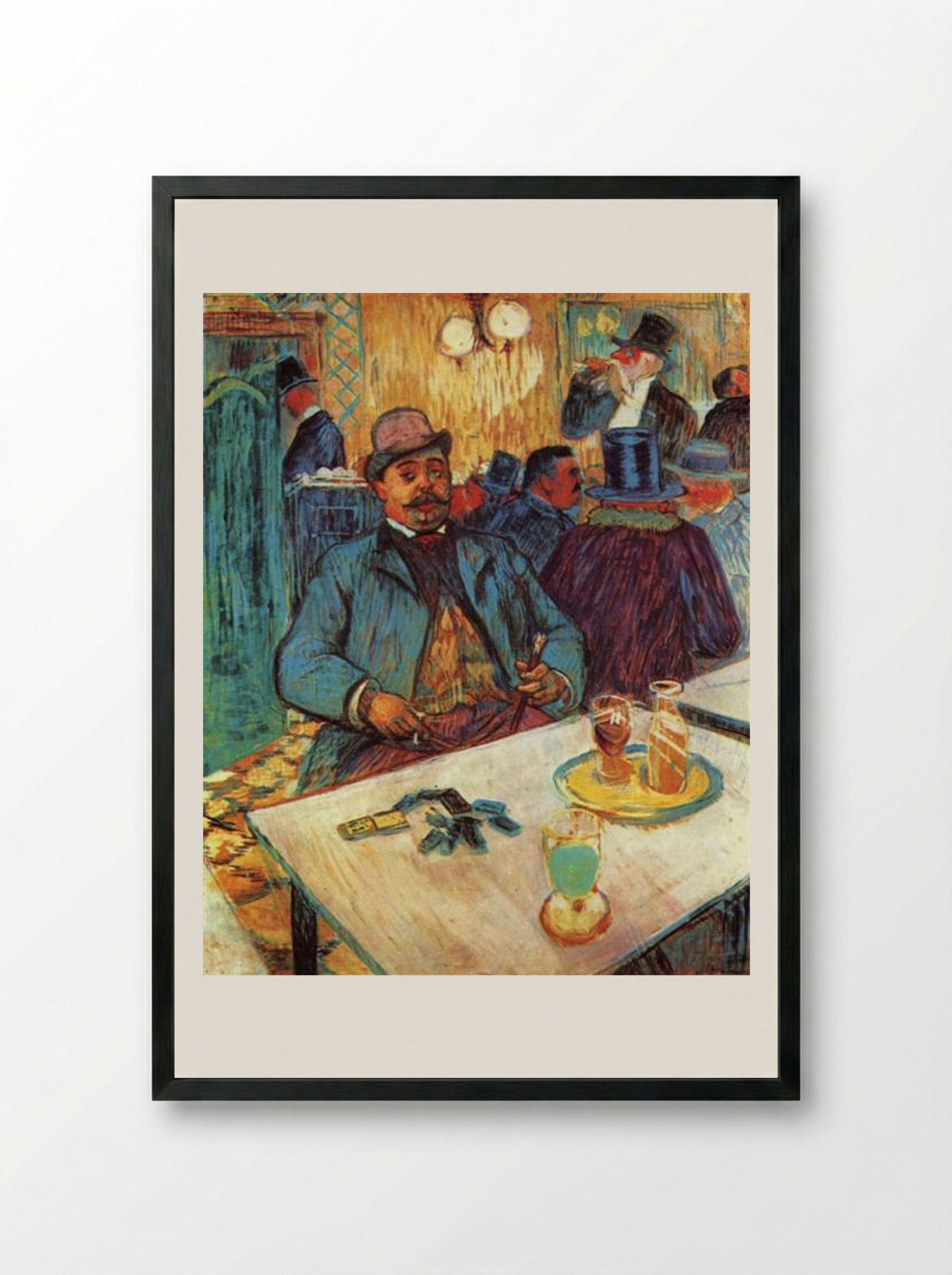 Monsieur Boileau - Henri de Toulouse-Lautrec - Framed Print Black