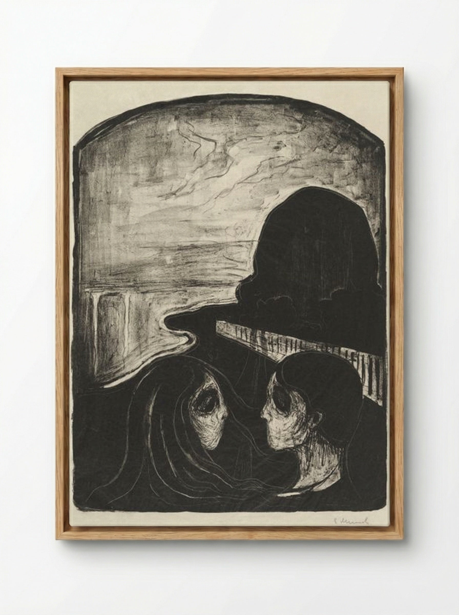 Attraction I - Edvard Munch - Framed Canvas Wood