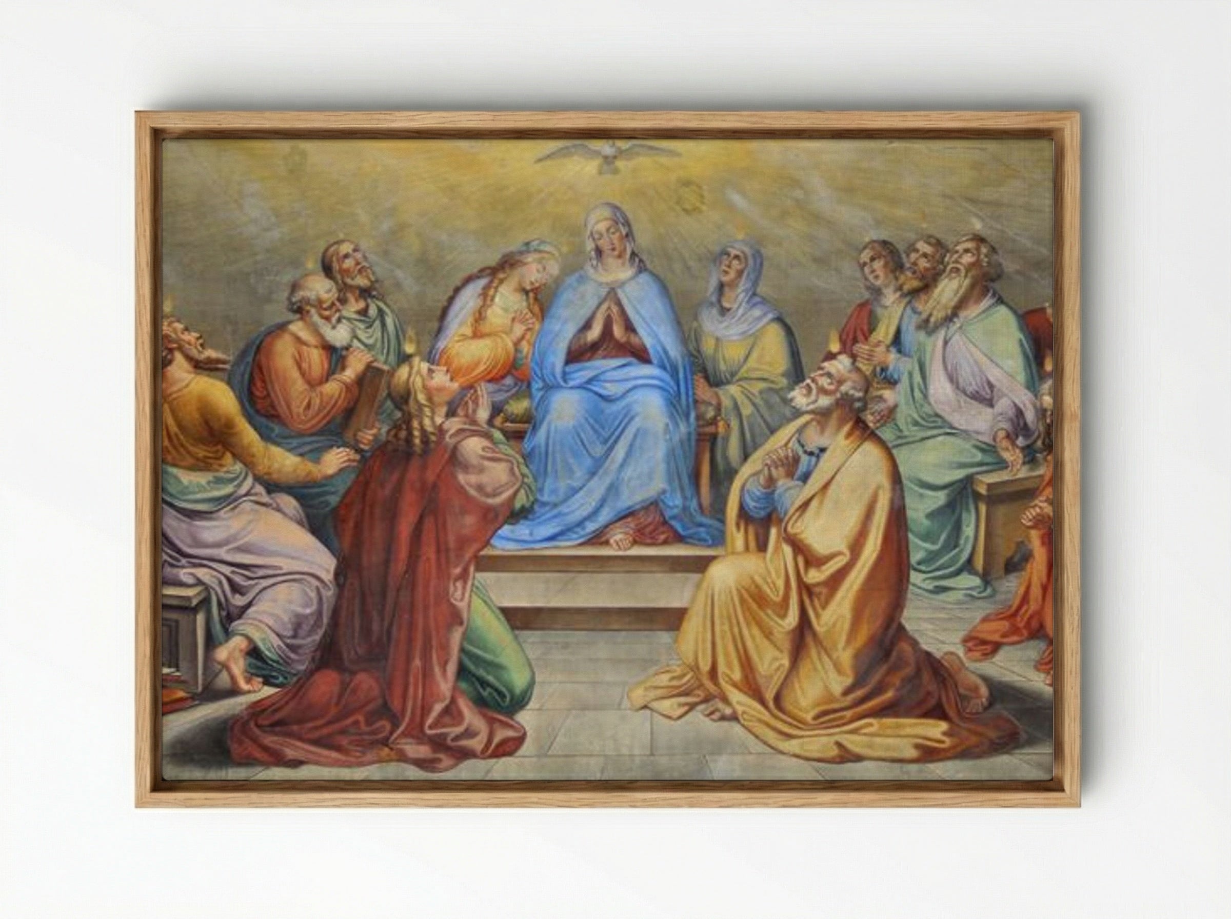 Descent of the Holy Spirit - Fine Art Print - Framed Canvas Wood