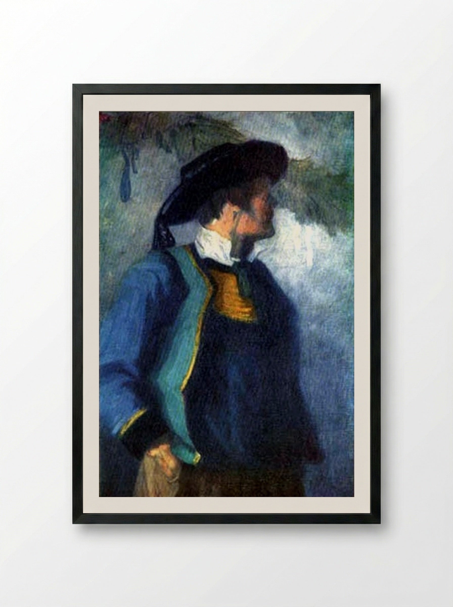 Self-portrait - Franz Marc - Framed Print Black